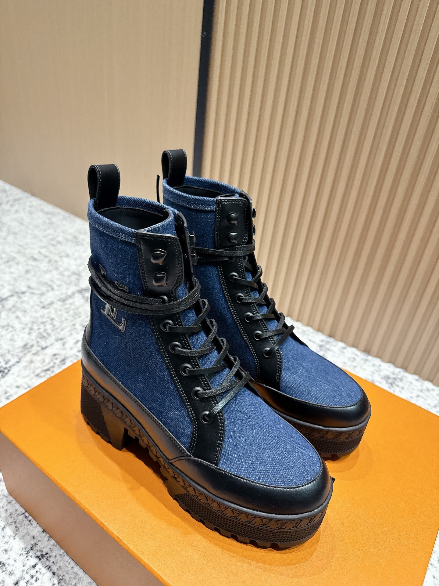 Louis Vuitton Women's Denim Metropolis Ranger Ankle Boots