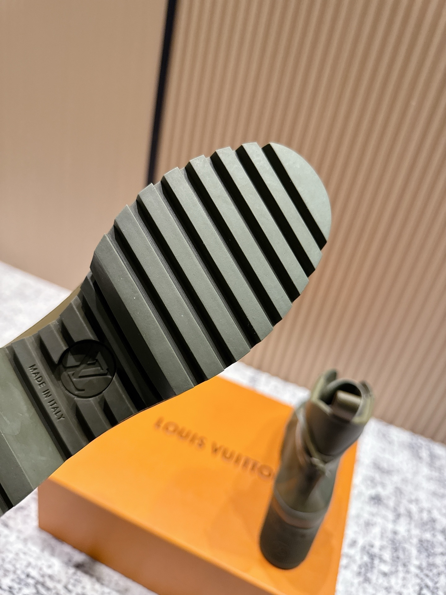 Louis Vuitton Olive Green Canvas Combat Boots - Luxury Platform Boots