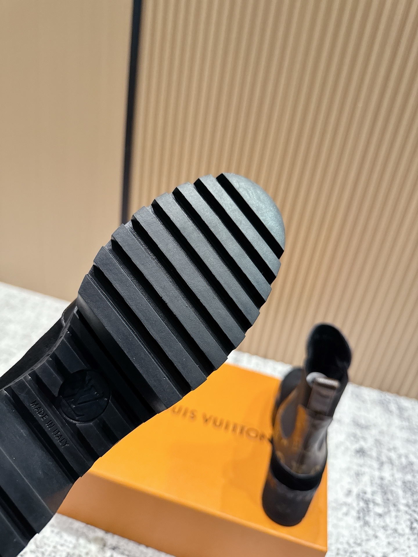 Louis Vuitton Black Suede & Monogram Canvas Ankle Chelsea Boots