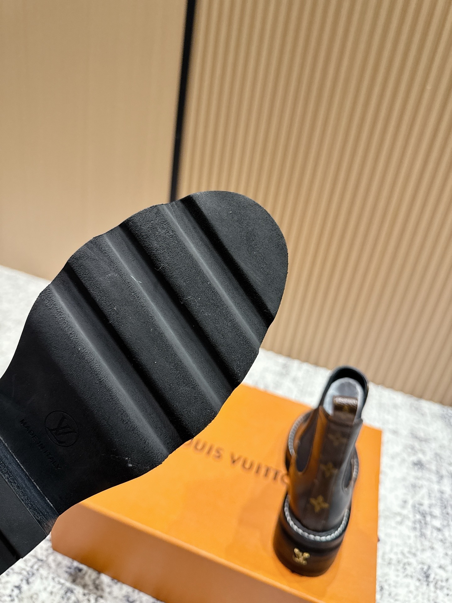 Louis Vuitton Women's Black Leather Chelsea Ankle Boots