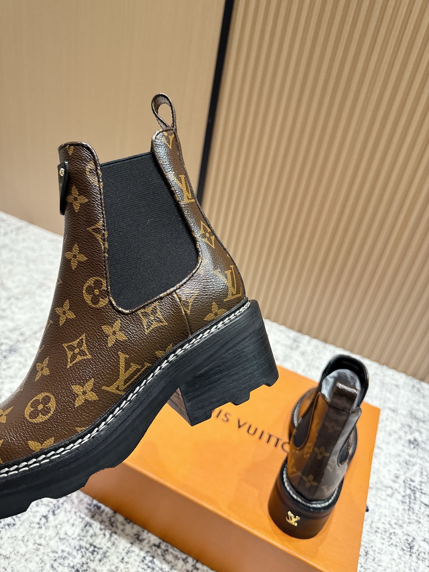 Louis Vuitton Women's Monogram Canvas Ankle Boots