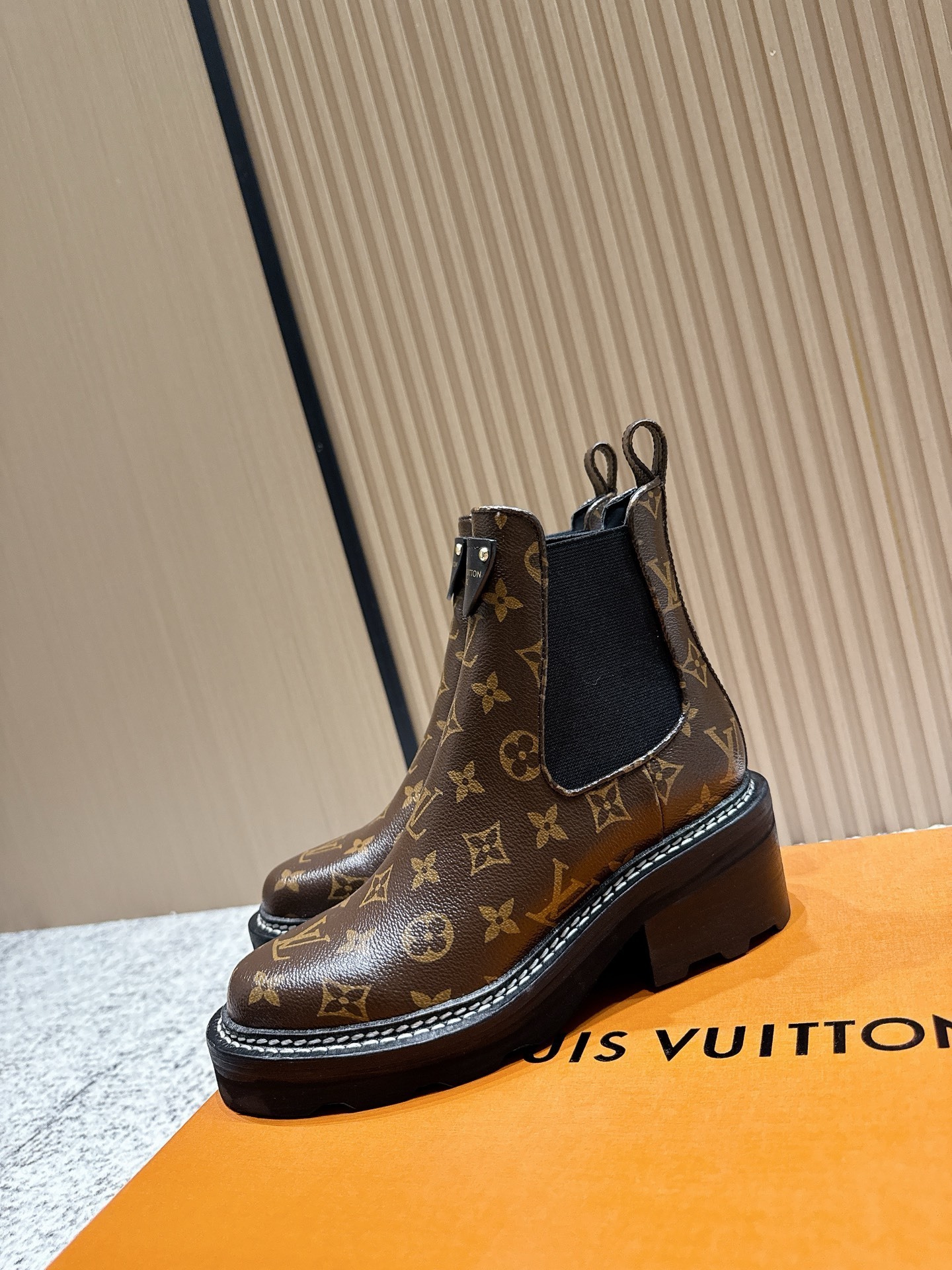 Louis Vuitton Women's Monogram Canvas Ankle Boots