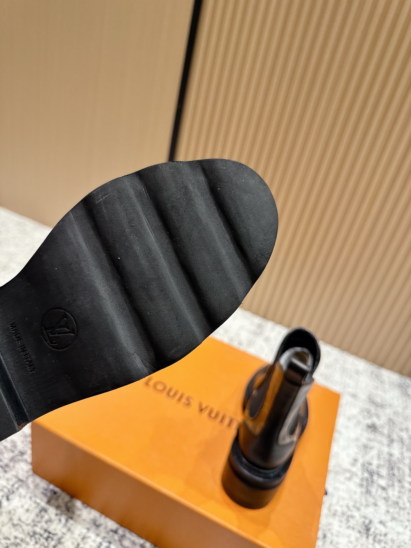Louis Vuitton Territory Black Leather Chelsea Boots with Monogram