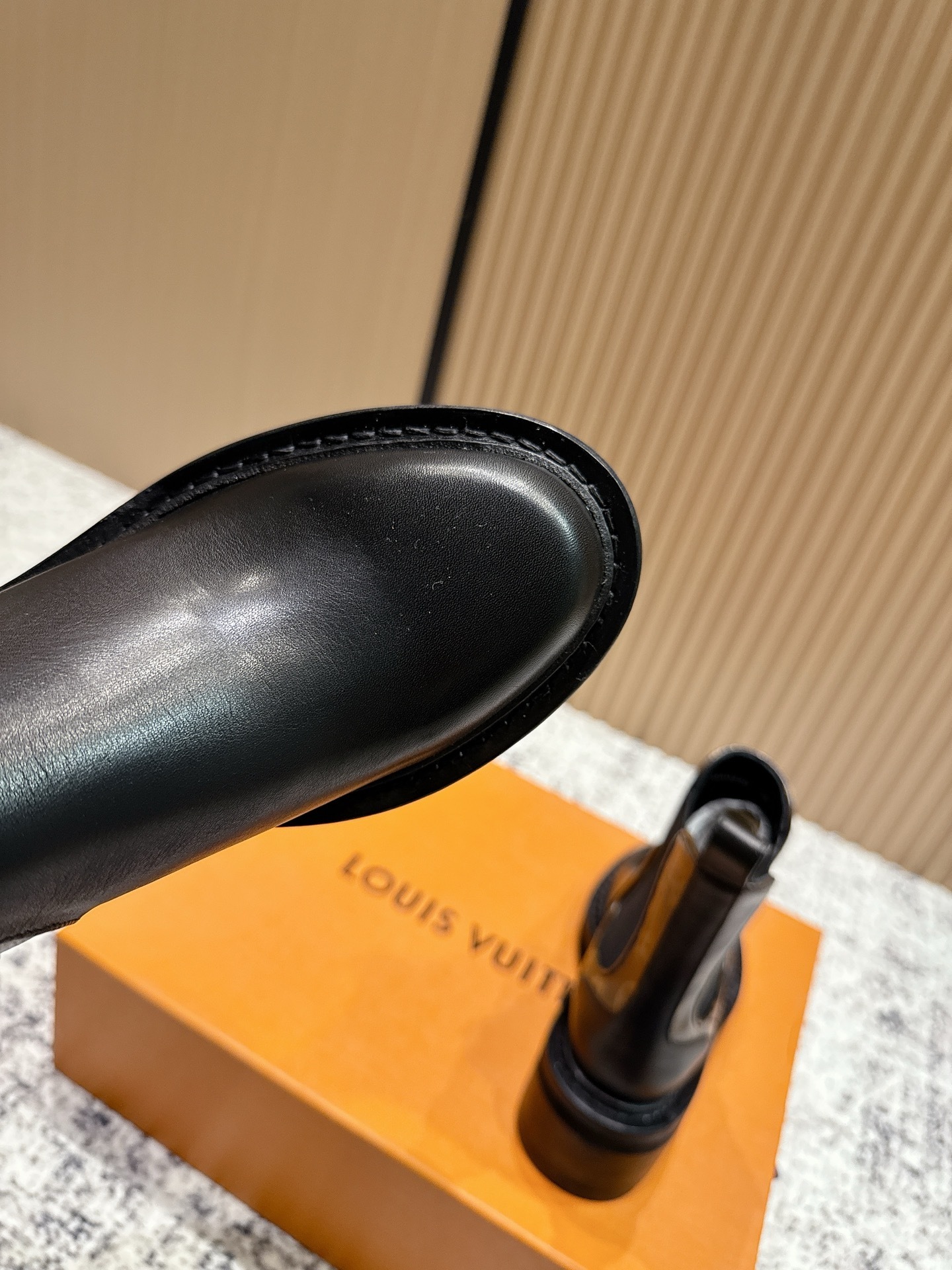 Louis Vuitton Territory Black Leather Chelsea Boots with Monogram