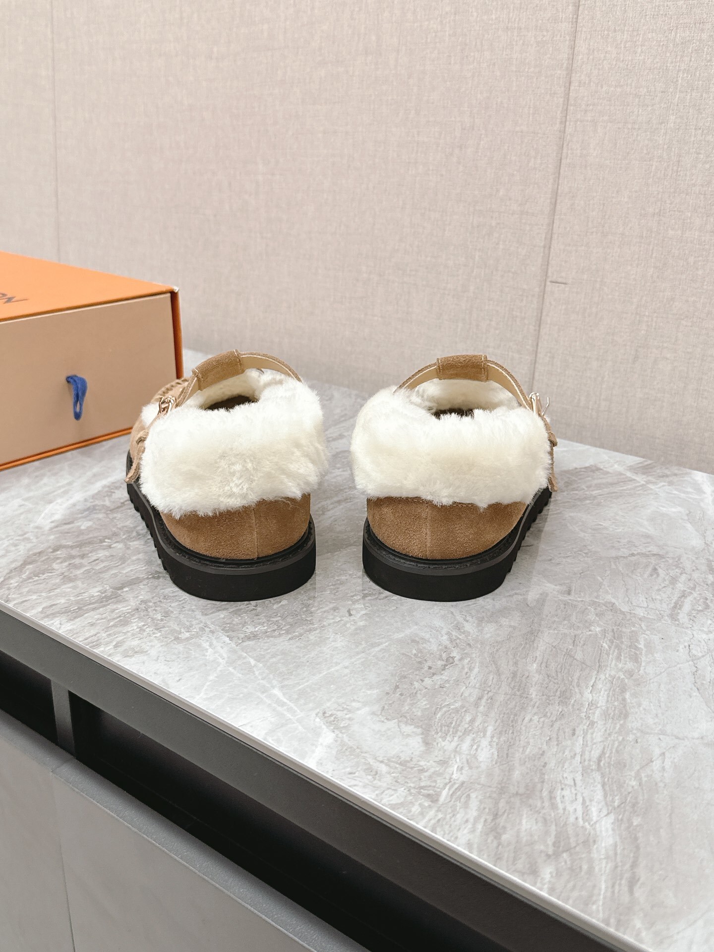 Louis Vuitton Paseo Shearling Clogs - Luxury Suede Comfort Mules