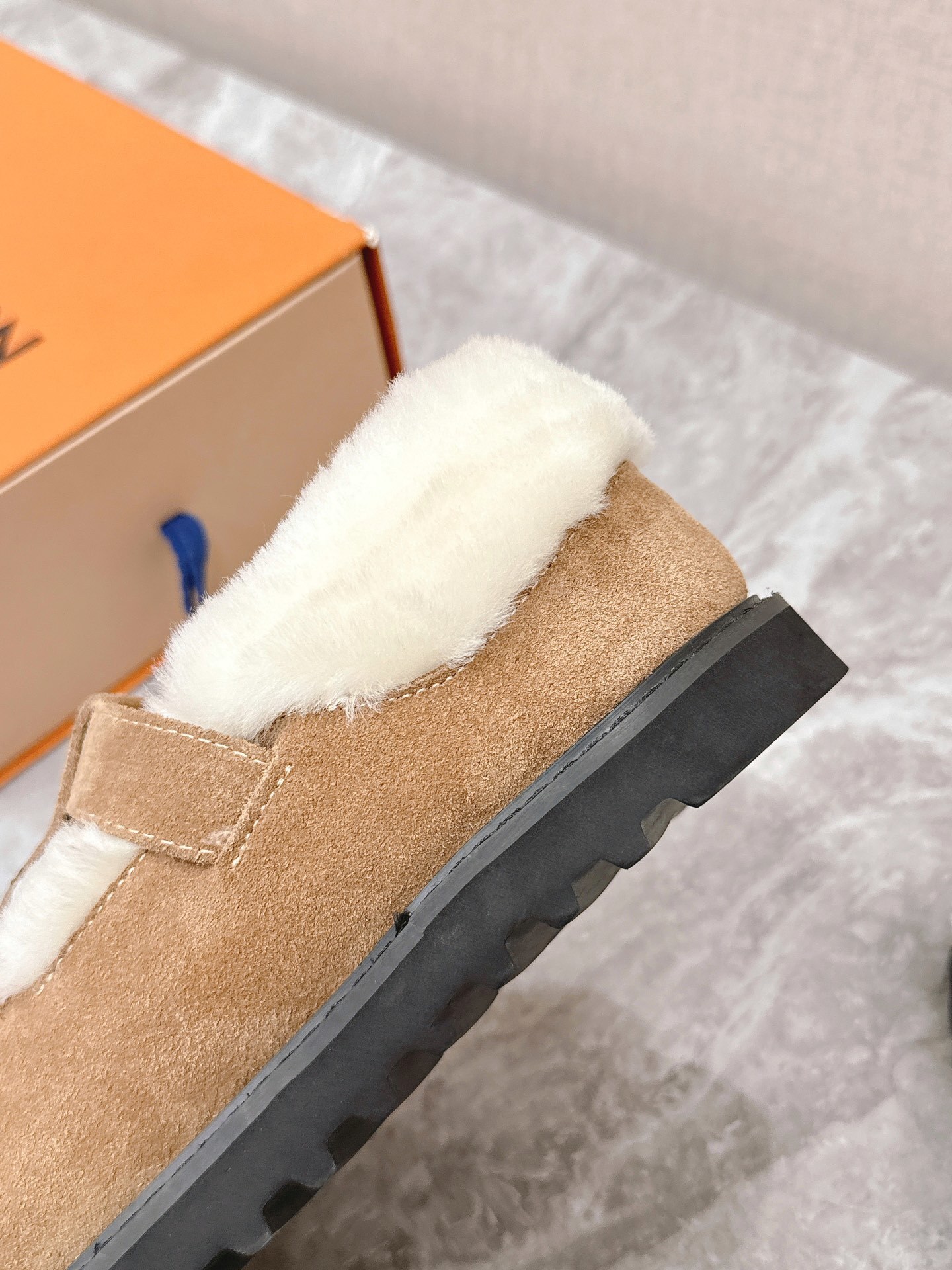 Louis Vuitton Paseo Shearling Clogs - Luxury Suede Comfort Mules