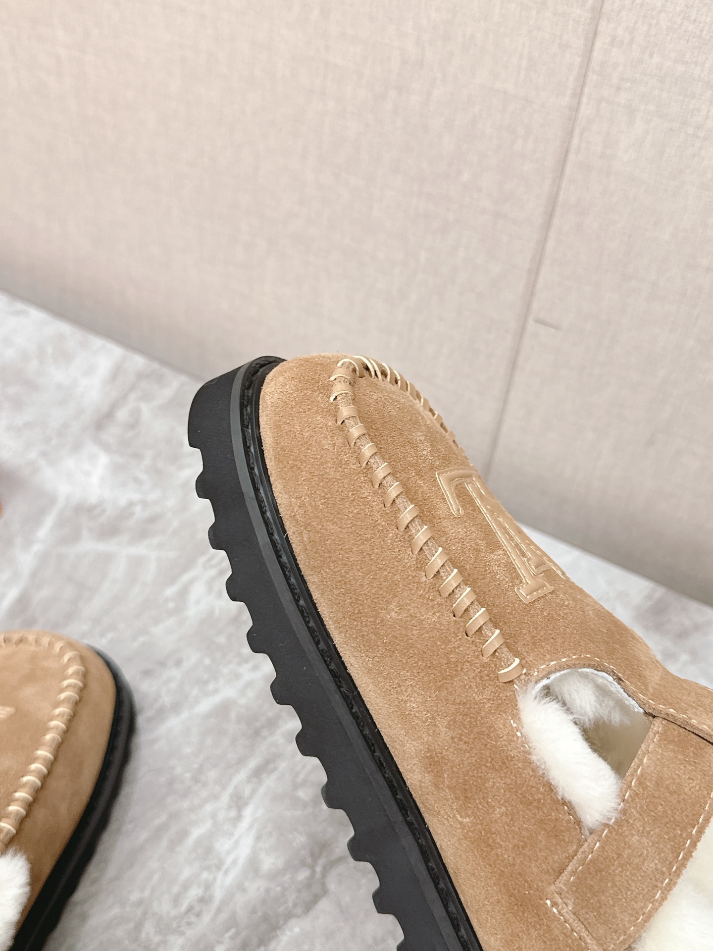 Louis Vuitton Paseo Shearling Clogs - Luxury Suede Comfort Mules