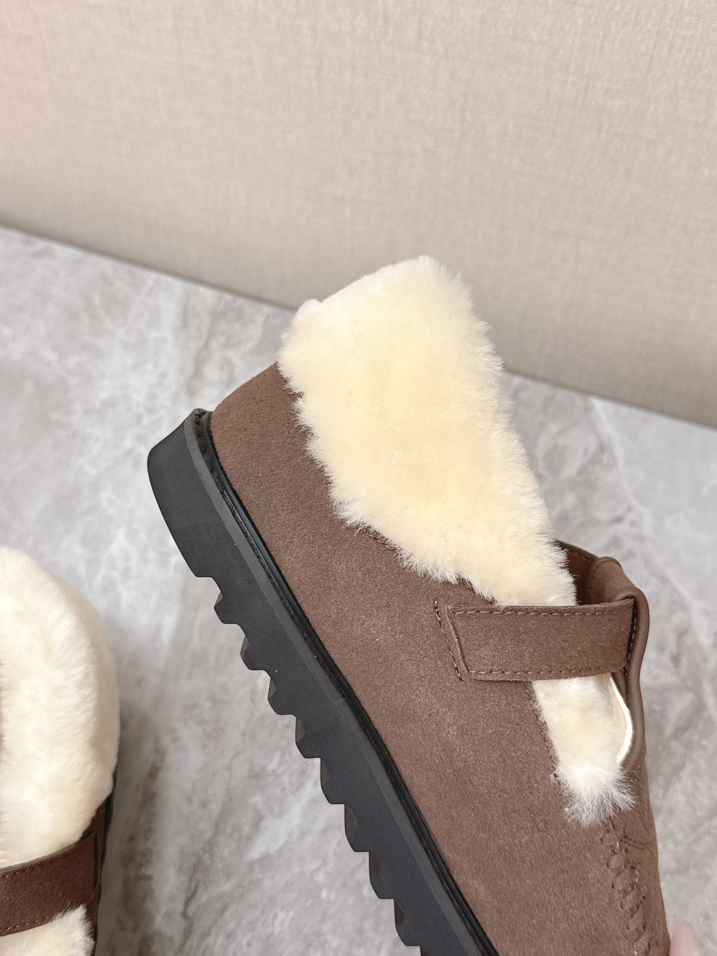 Louis Vuitton Monogram Brown Suede Shearling-Lined Loafers