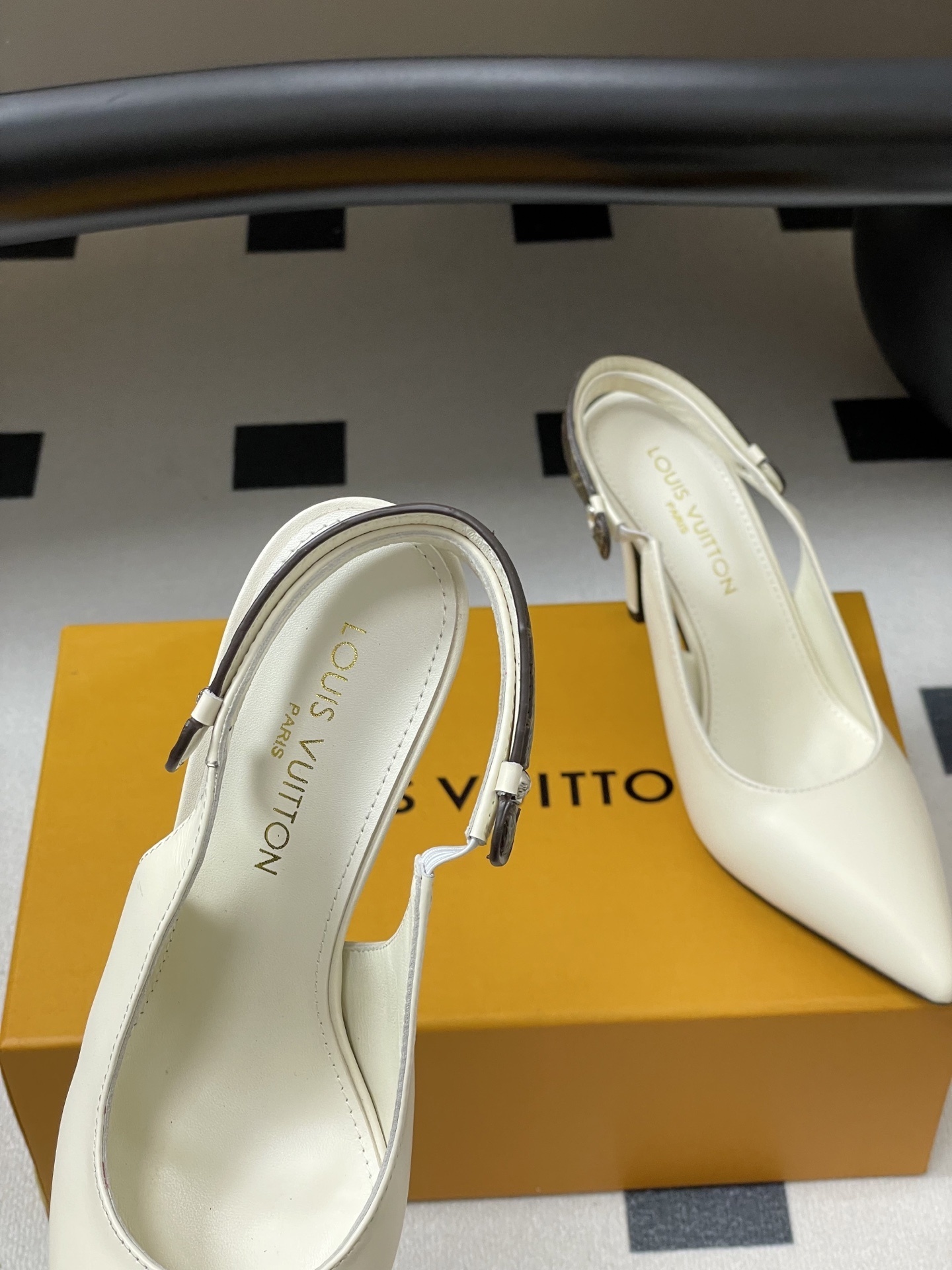 Louis Vuitton White Monogram Slingback Pumps - Luxury High Heels