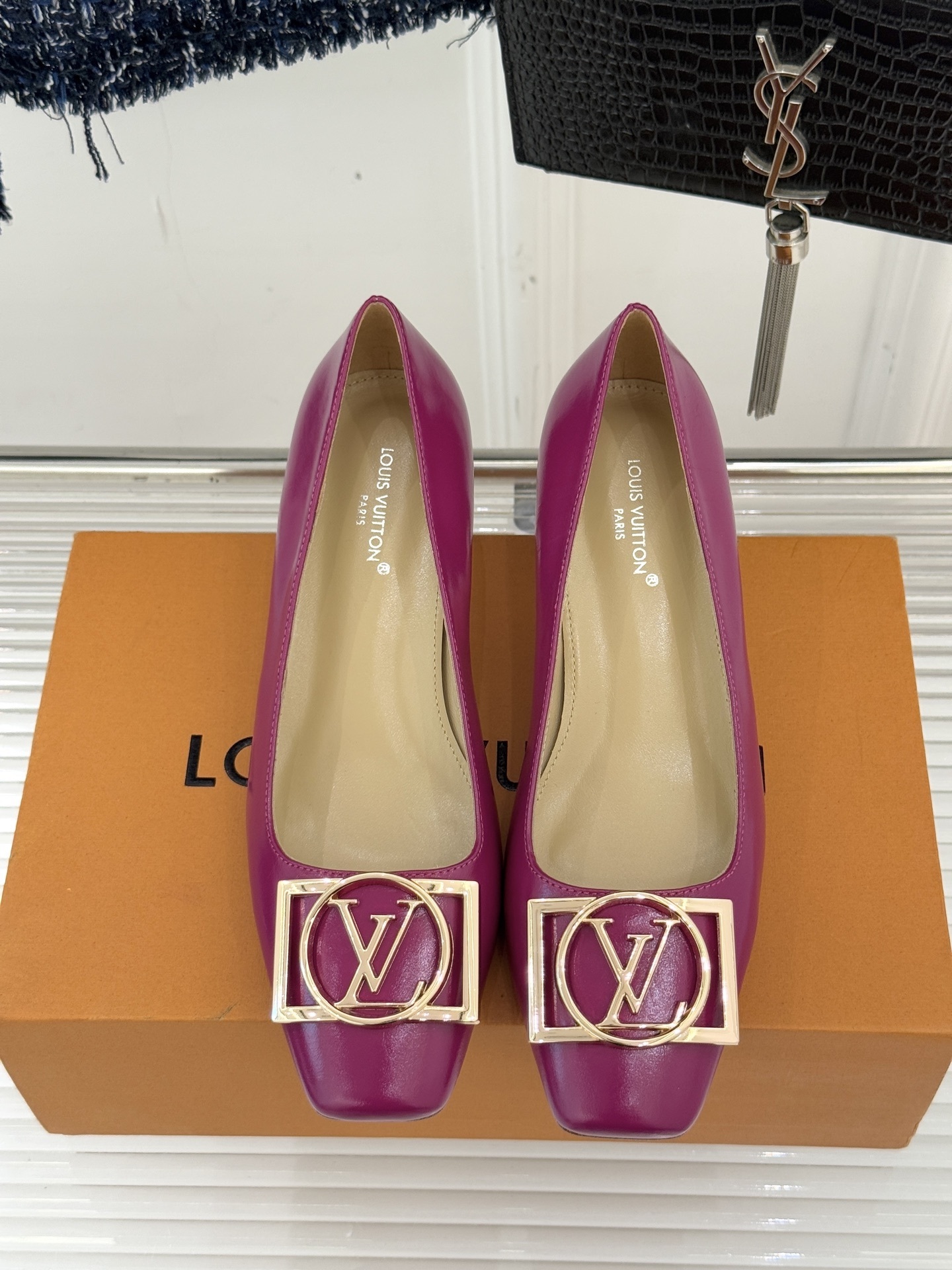Louis Vuitton Shake Fuchsia Pink Leather Kitten Heel Pumps