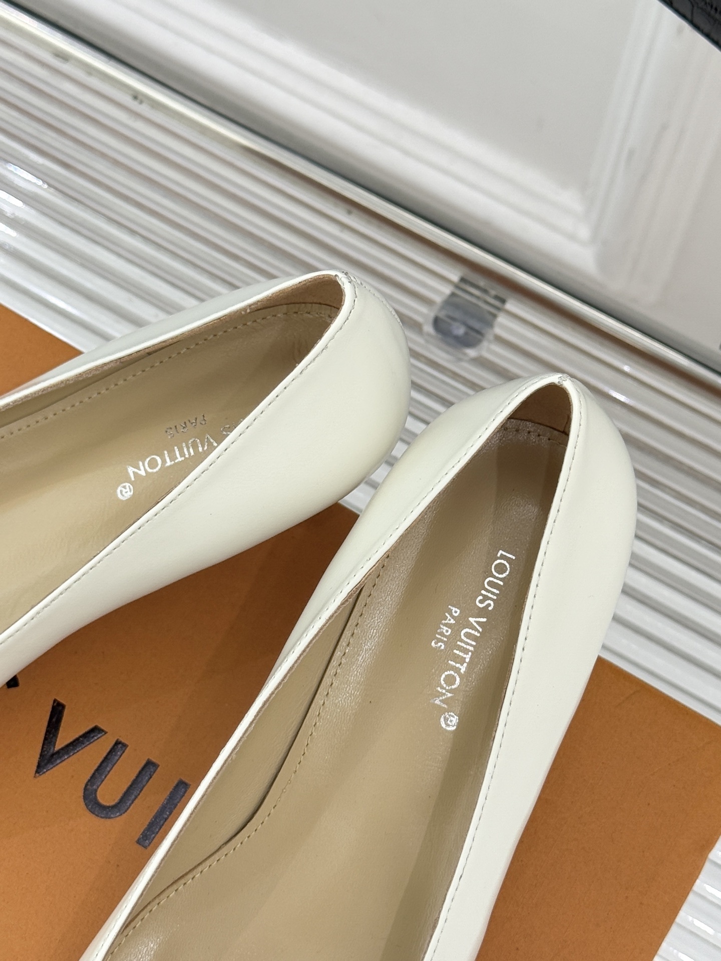 Elegant Cream Square Toe Kitten Heels with Gold Metal Buckle