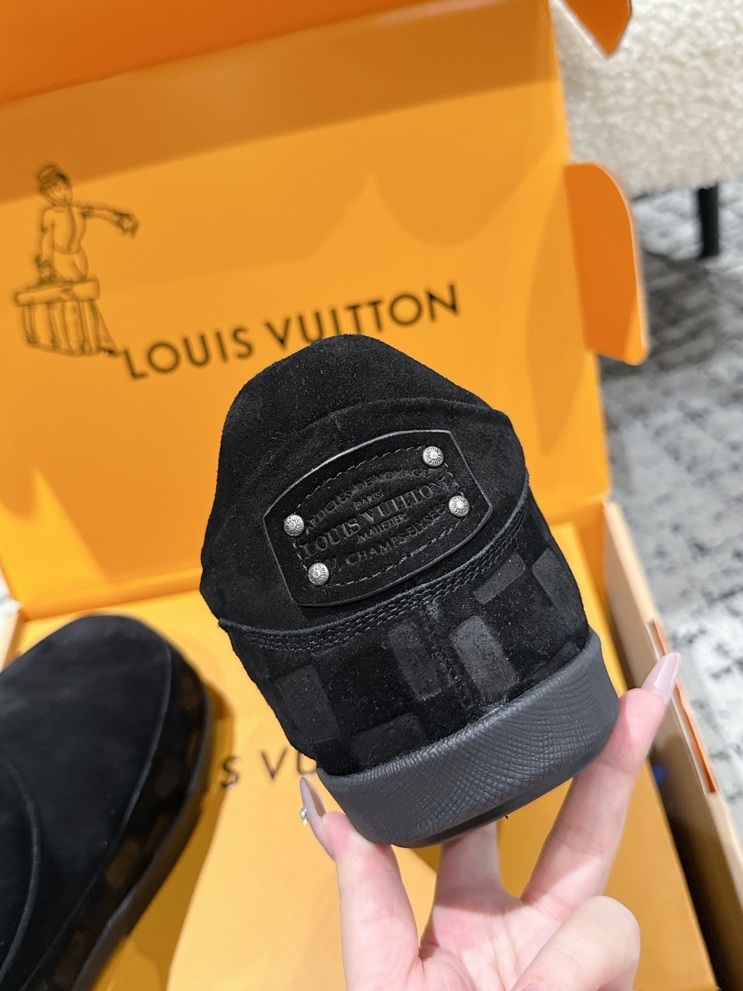 Louis Vuitton LV Easy Line Mules - Premium Black Suede Slip-ons
