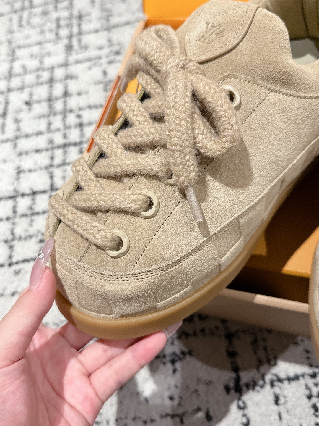 Louis Vuitton LV Skate Sneaker Beige Suede Luxury Shoes