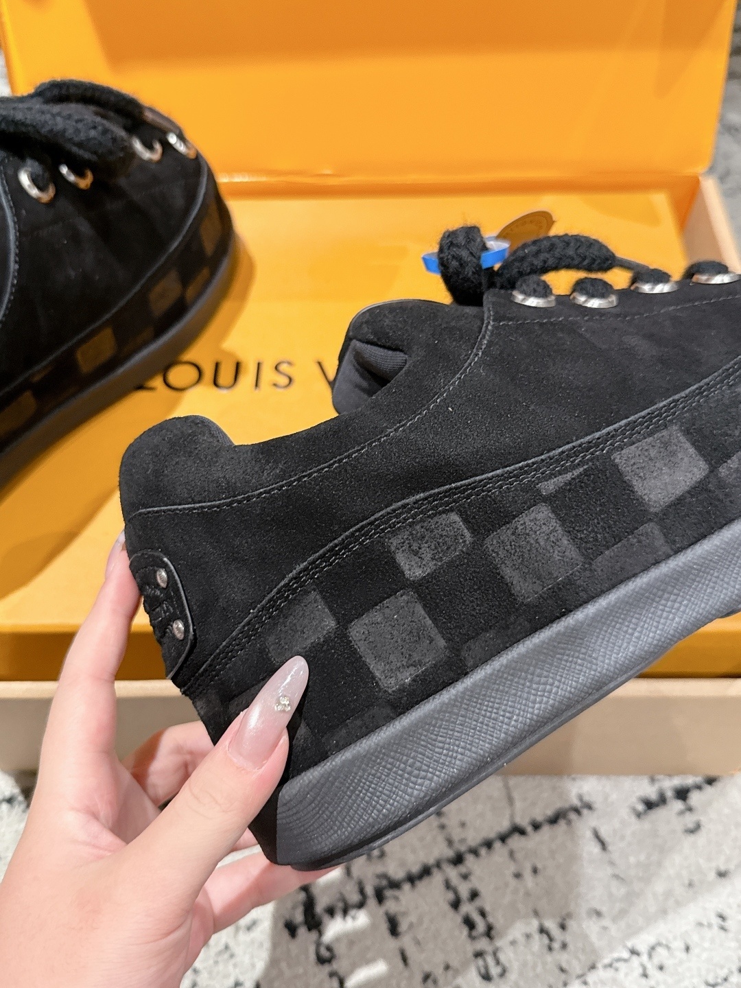 Louis Vuitton Skate Sneaker Black Suede - Premium Men's Luxury Shoe