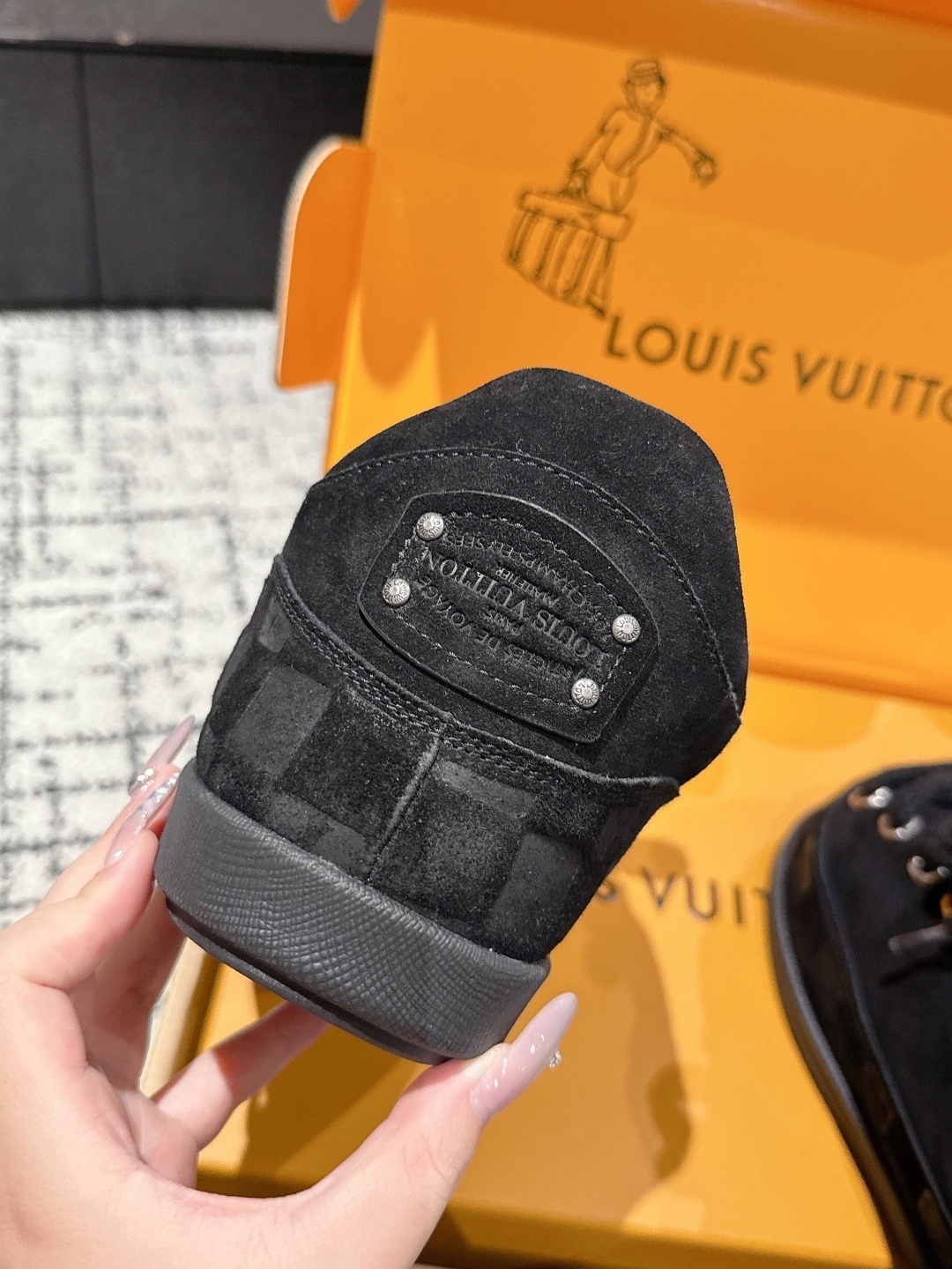 Louis Vuitton Skate Sneaker Black Suede - Premium Men's Luxury Shoe