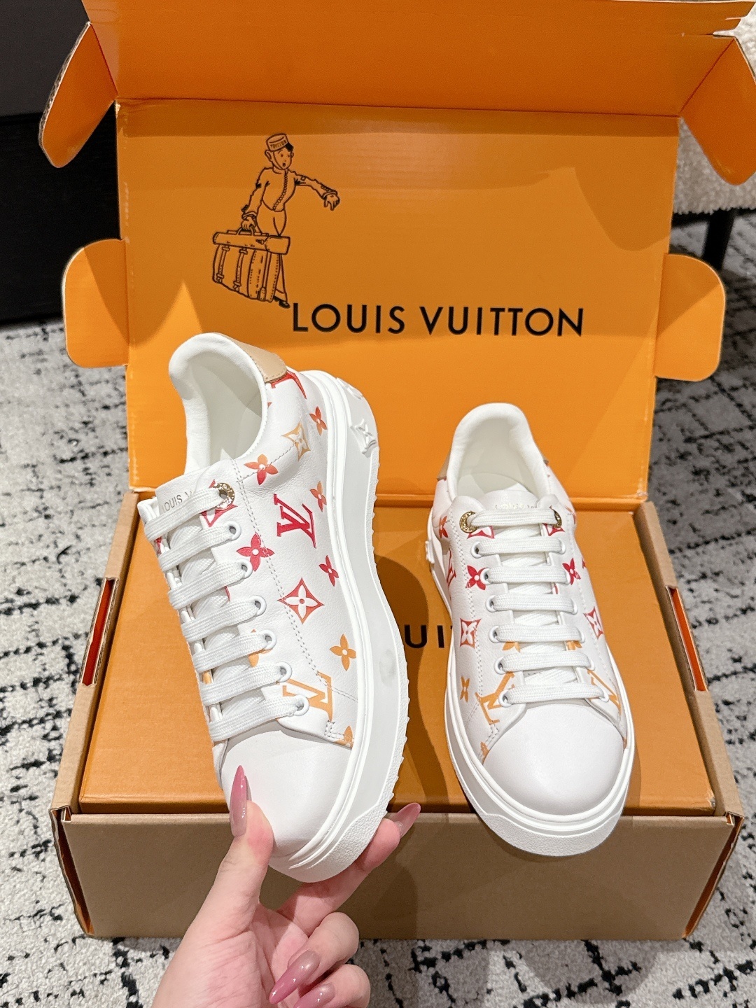 Louis Vuitton Women's White Monogram Sneakers - Luxury Fashion