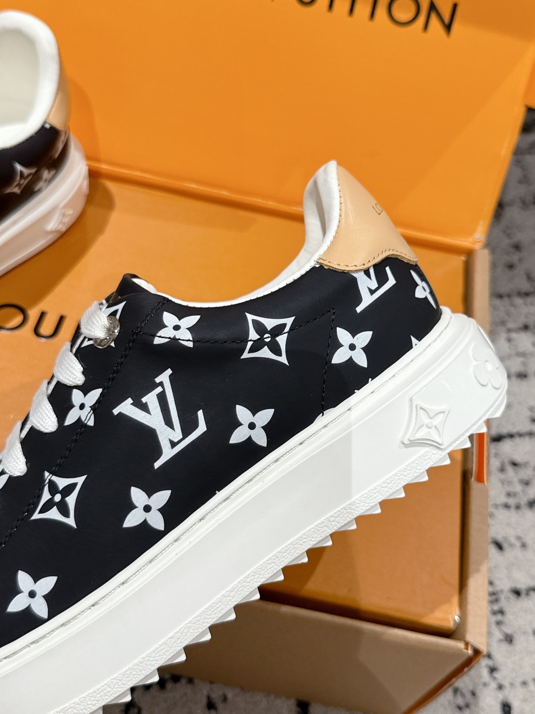 Louis Vuitton Black Monogram Low-Top Sneakers - Luxury Designer Shoes