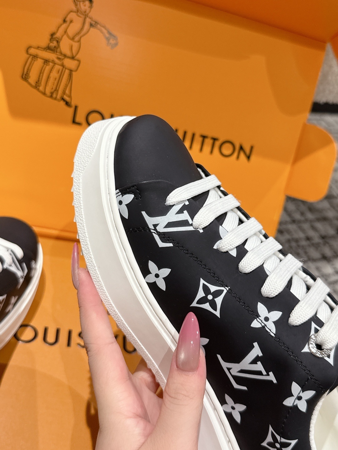 Louis Vuitton Black Monogram Low-Top Sneakers - Luxury Designer Shoes
