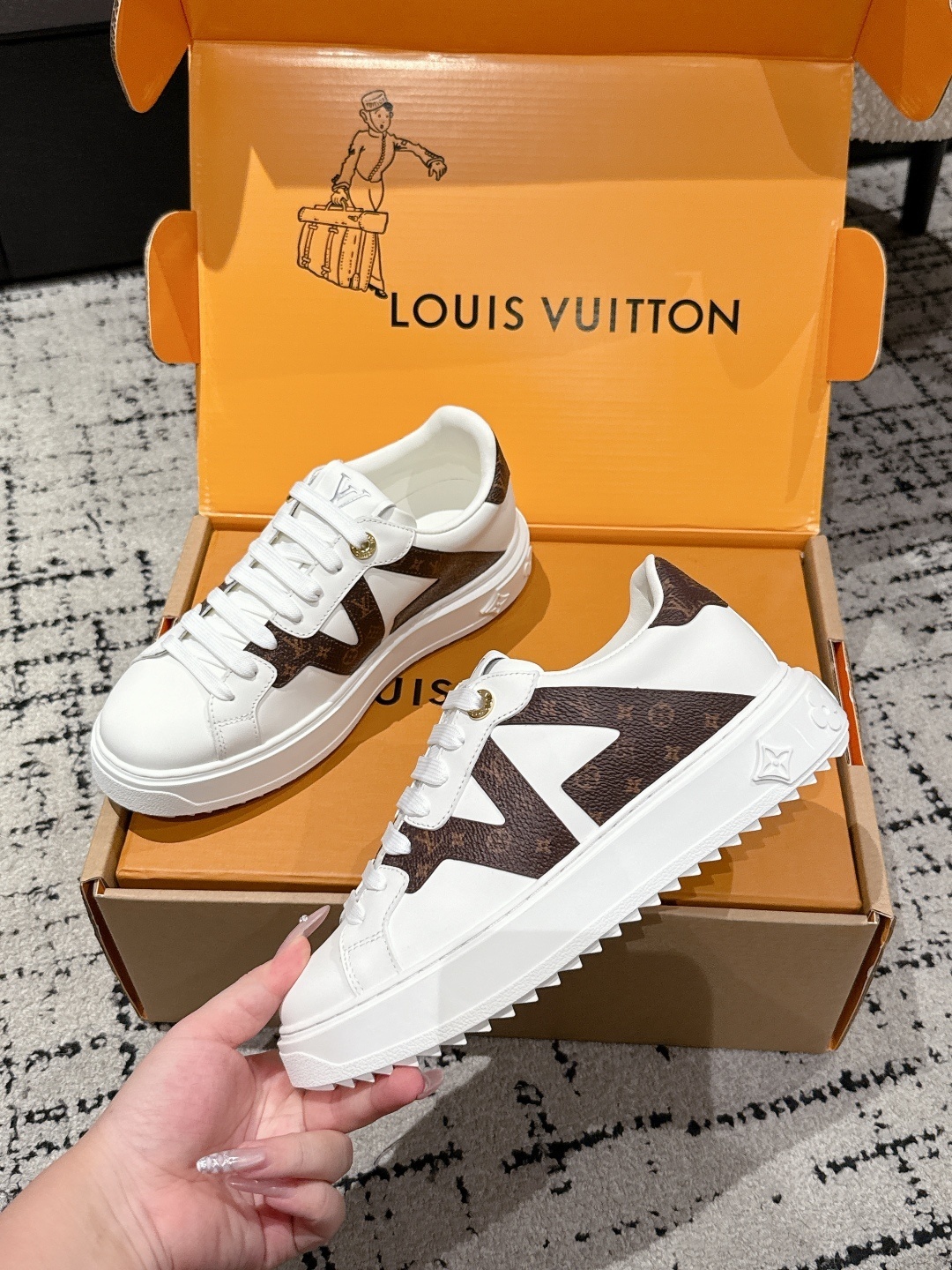 Louis Vuitton White Monogram Sneakers - Luxury Low-Top Shoes