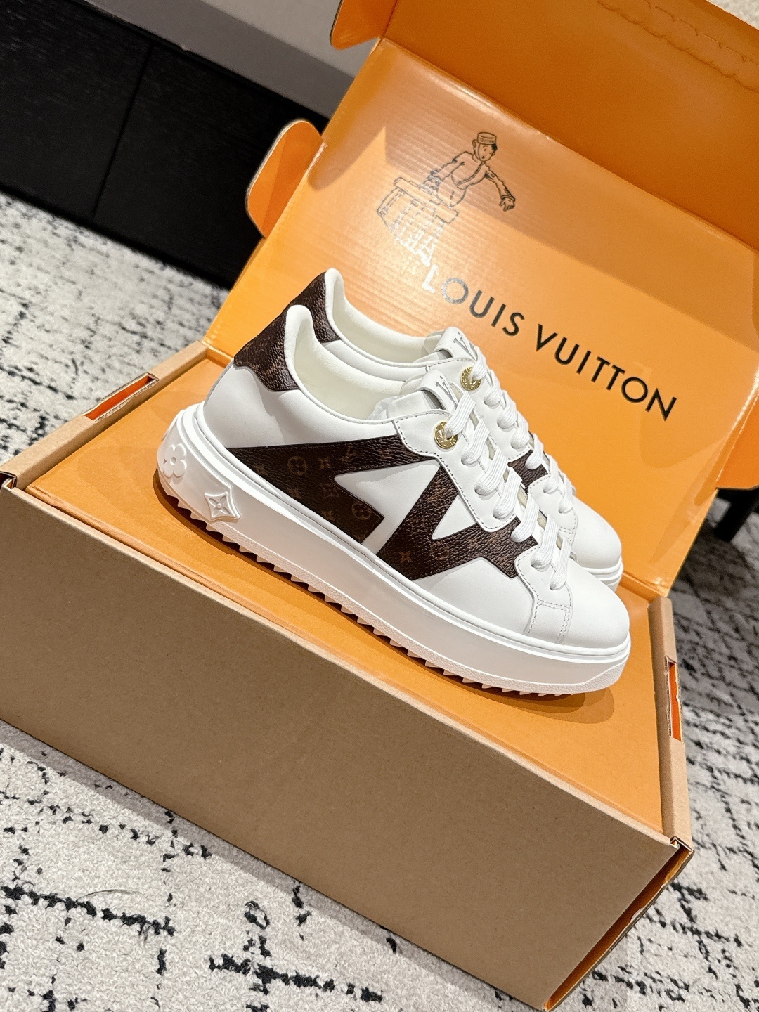 Louis Vuitton White Monogram Sneakers - Luxury Low-Top Shoes