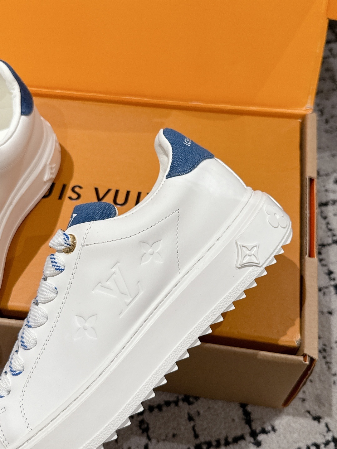 Louis Vuitton Charlie Sneaker - White & Blue Luxury Leather Shoes