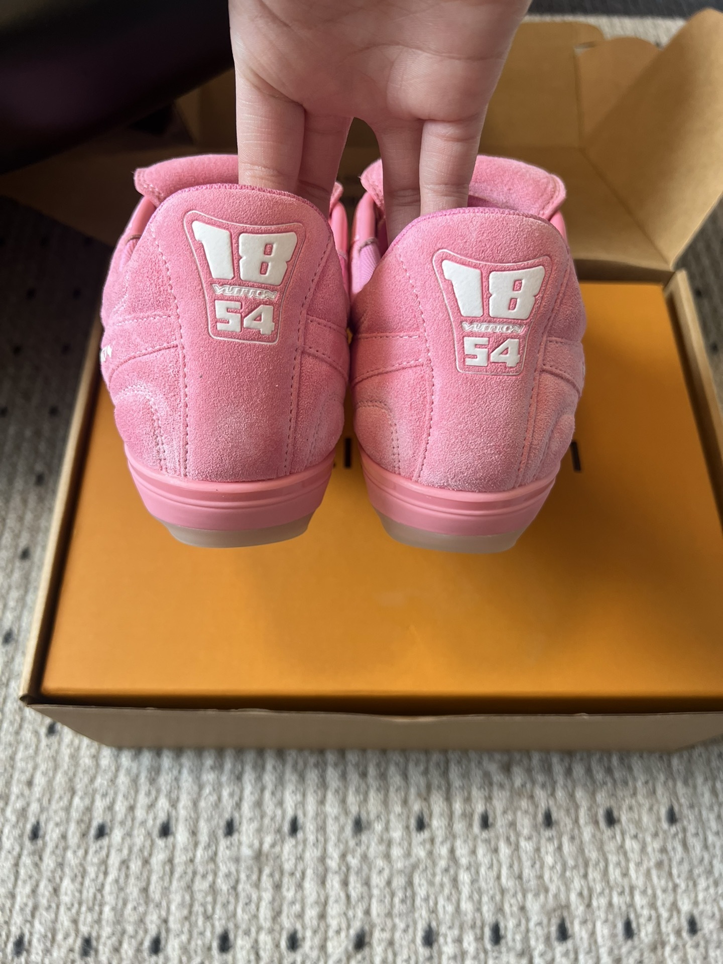 Louis Vuitton Pink Suede LV Footy Sneakers - LVERS Edition