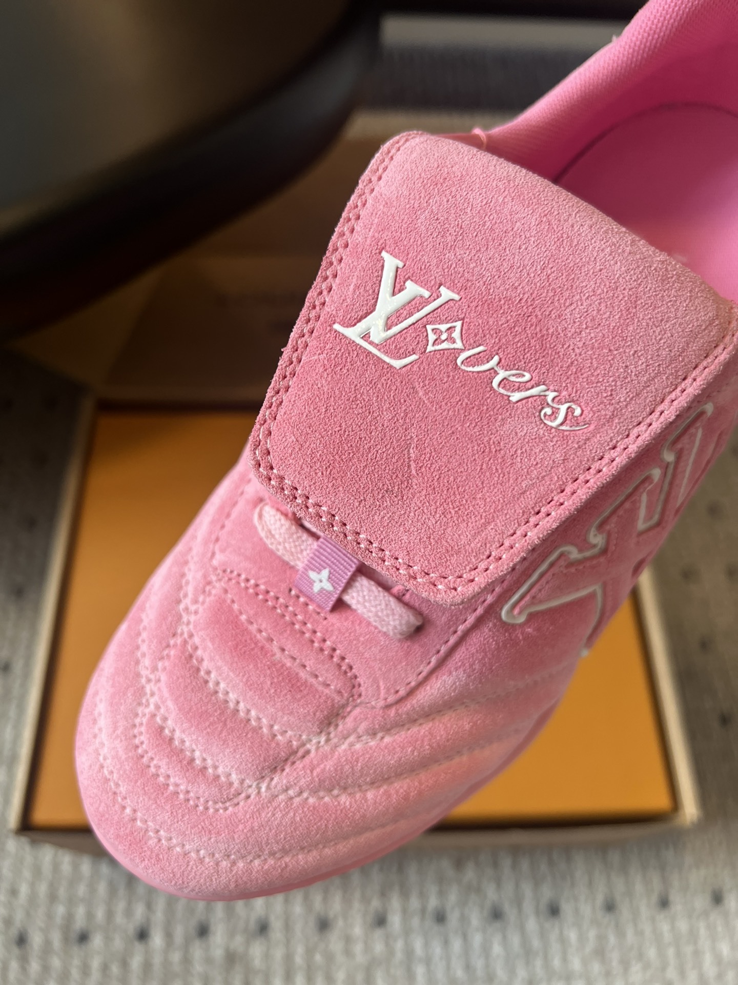 Louis Vuitton Pink Suede LV Footy Sneakers - LVERS Edition
