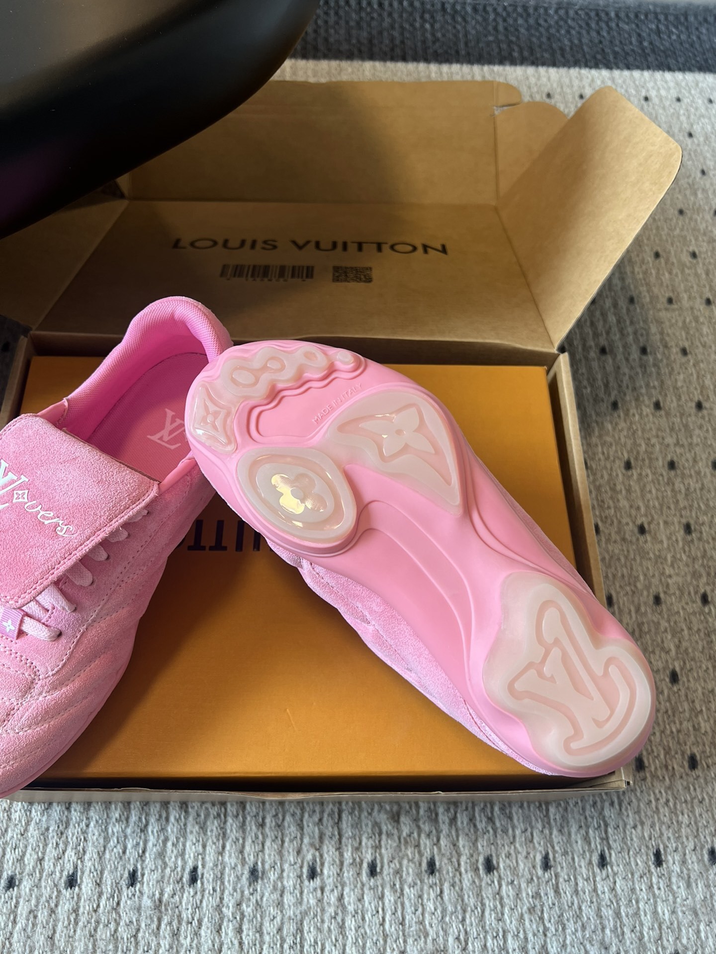 Louis Vuitton Pink Suede LV Footy Sneakers - LVERS Edition