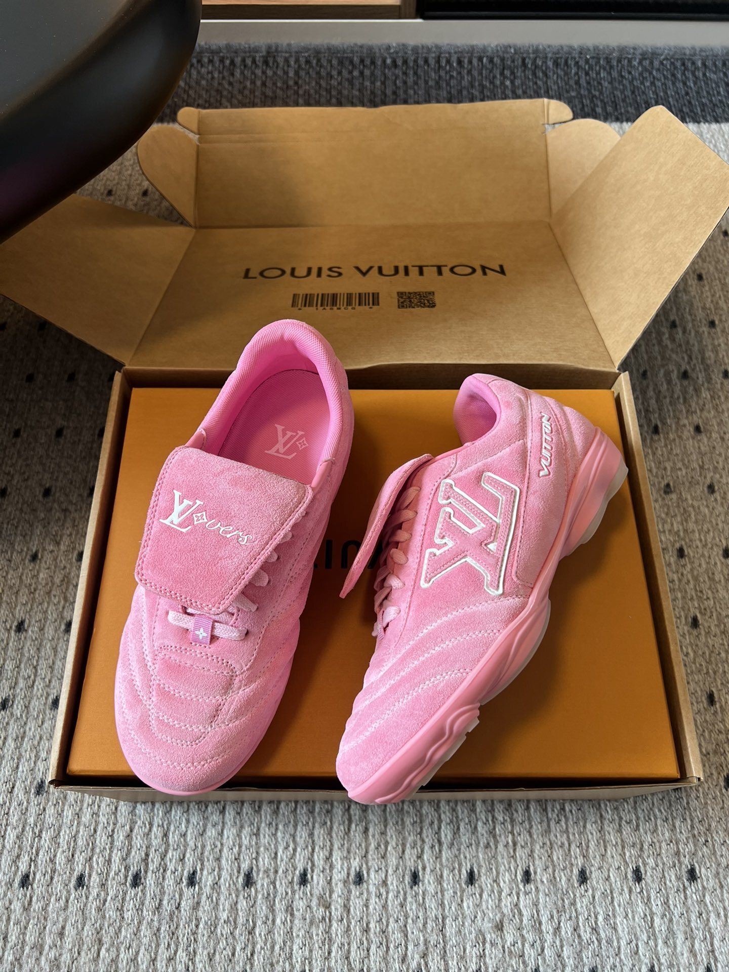 Louis Vuitton Pink Suede LV Footy Sneakers - LVERS Edition