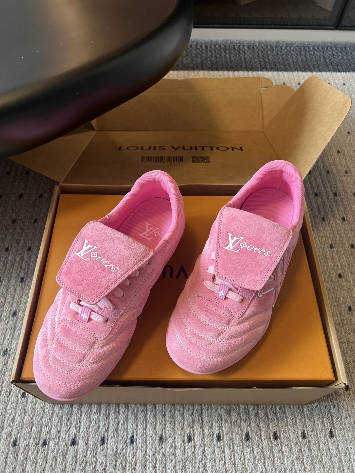 Louis Vuitton Pink Suede LV Footy Sneakers - LVERS Edition