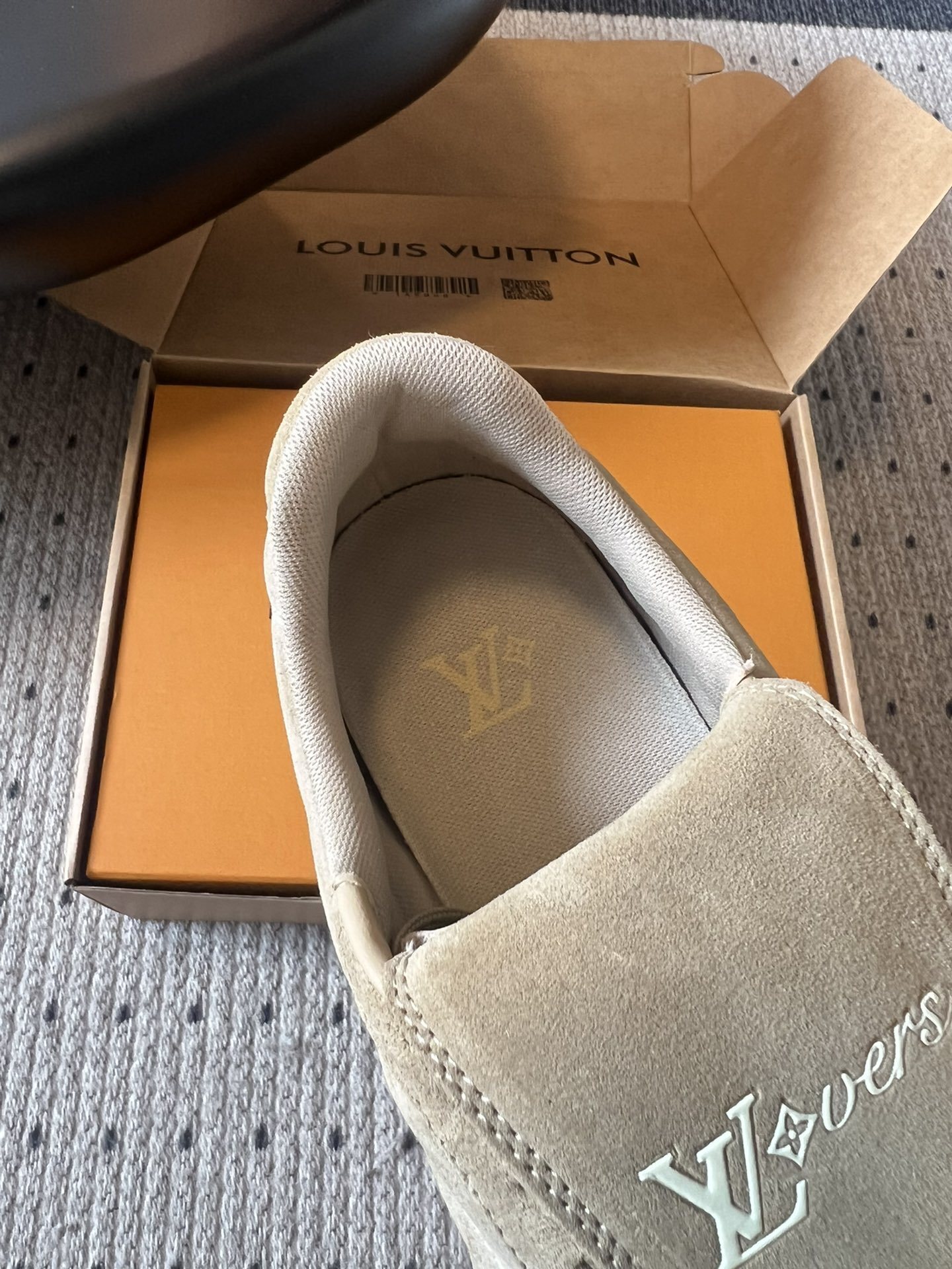 Louis Vuitton LVERS Beige Suede Sneakers - Men's Luxury Footwear