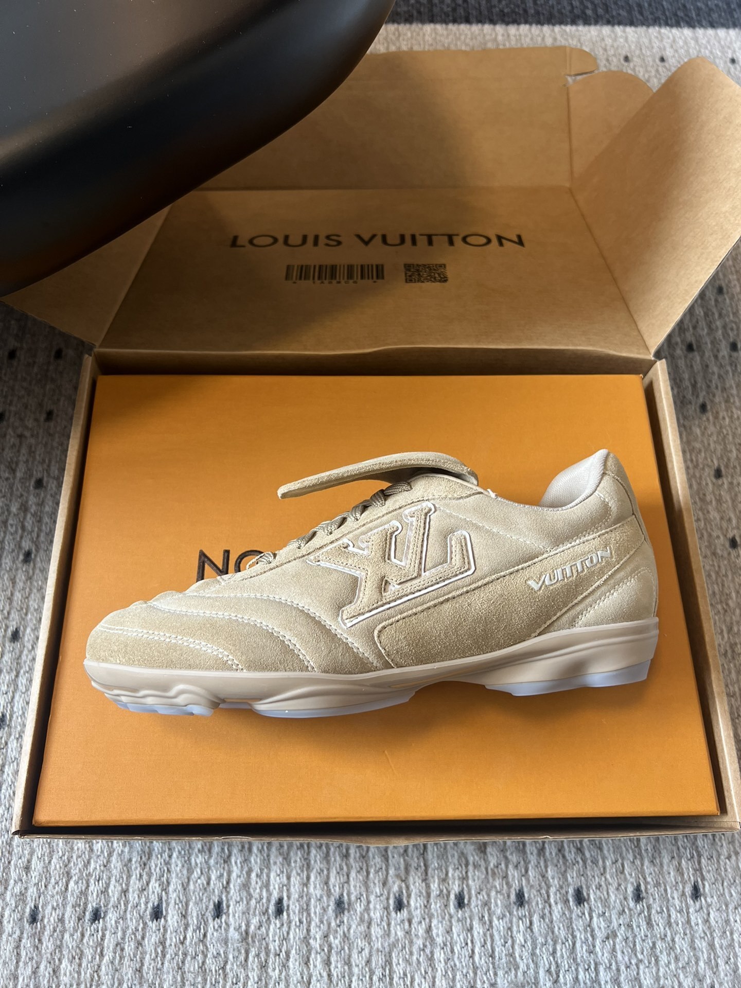 Louis Vuitton LVERS Beige Suede Sneakers - Men's Luxury Footwear