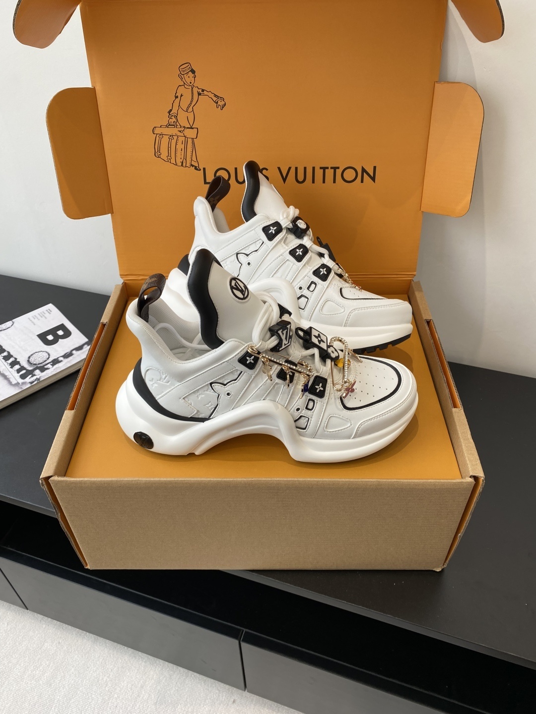 LV Archlight Sneakers with Monogram Charms & Safety Pins