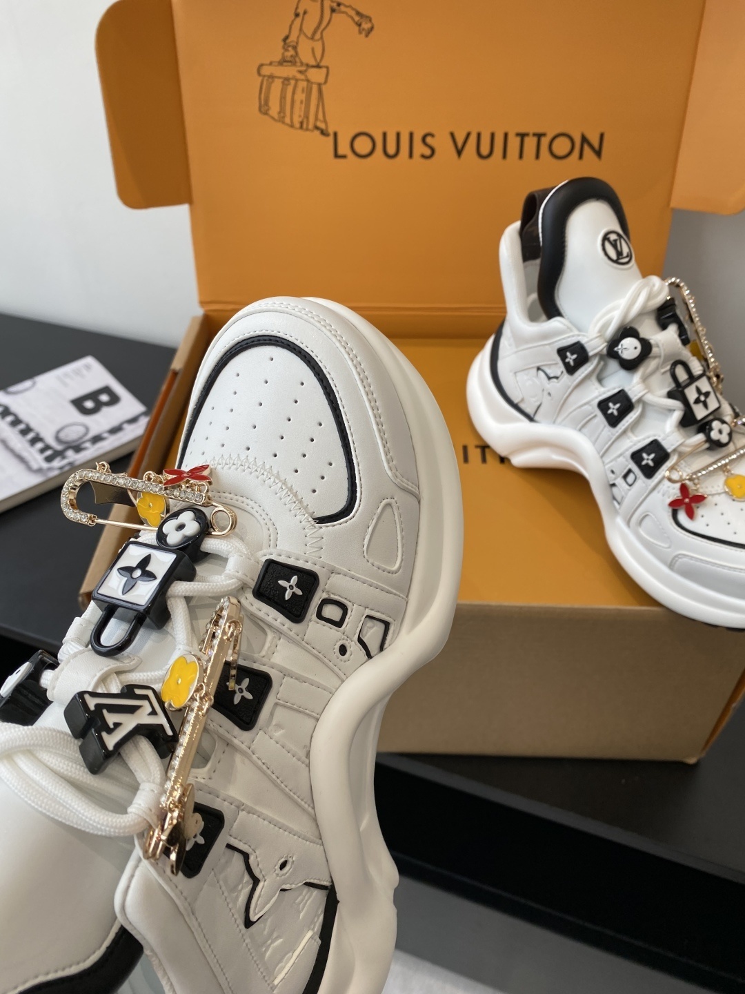 LV Archlight Sneakers with Monogram Charms & Safety Pins