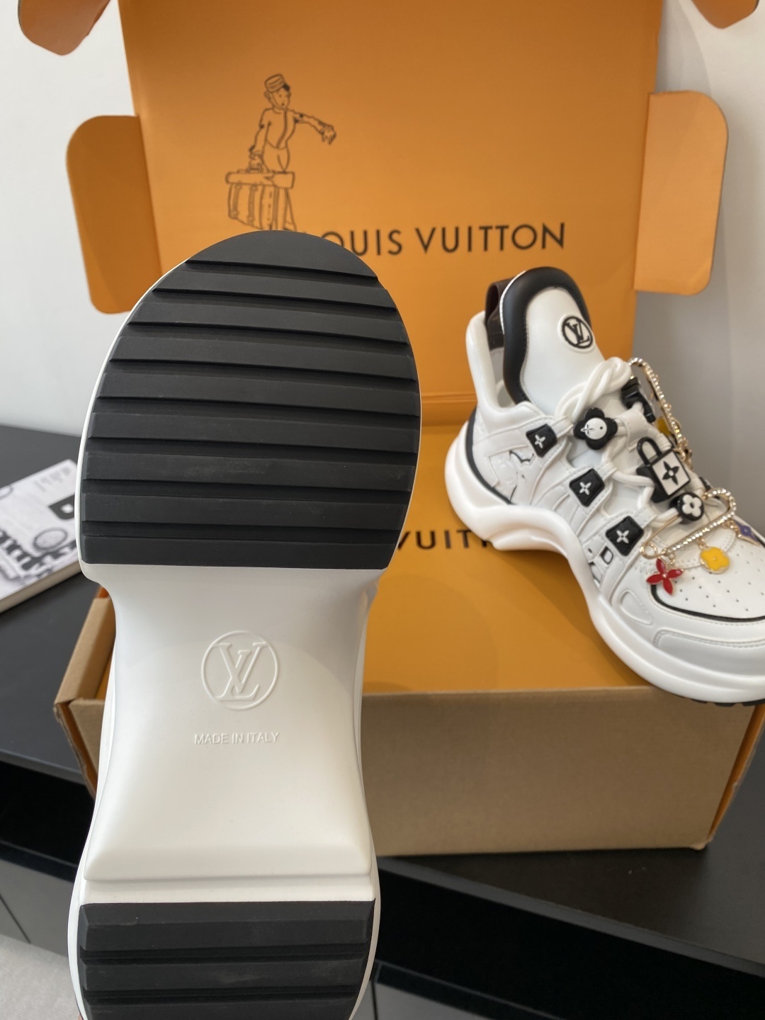 LV Archlight Sneakers with Monogram Charms & Safety Pins