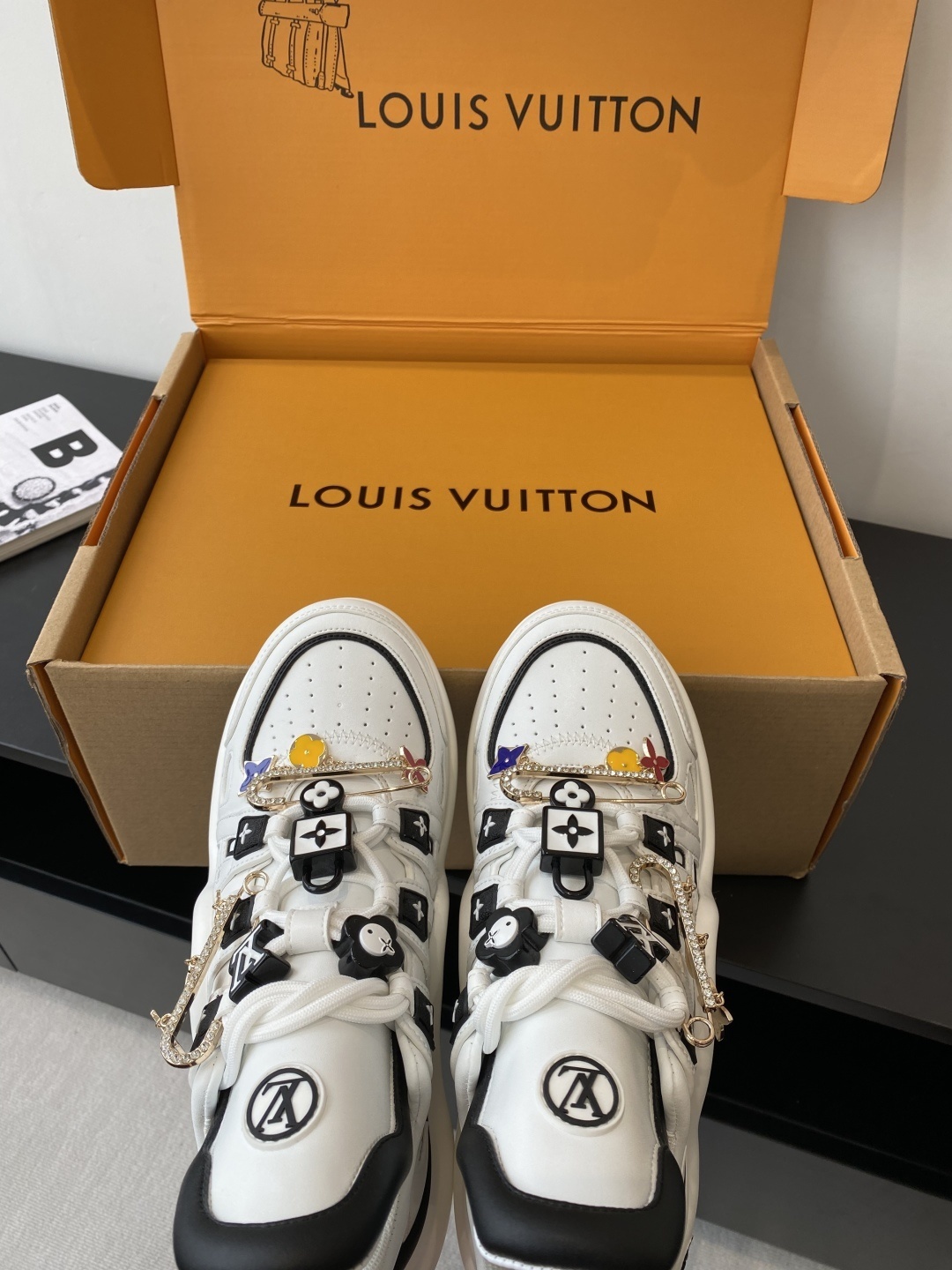 LV Archlight Sneakers with Monogram Charms & Safety Pins