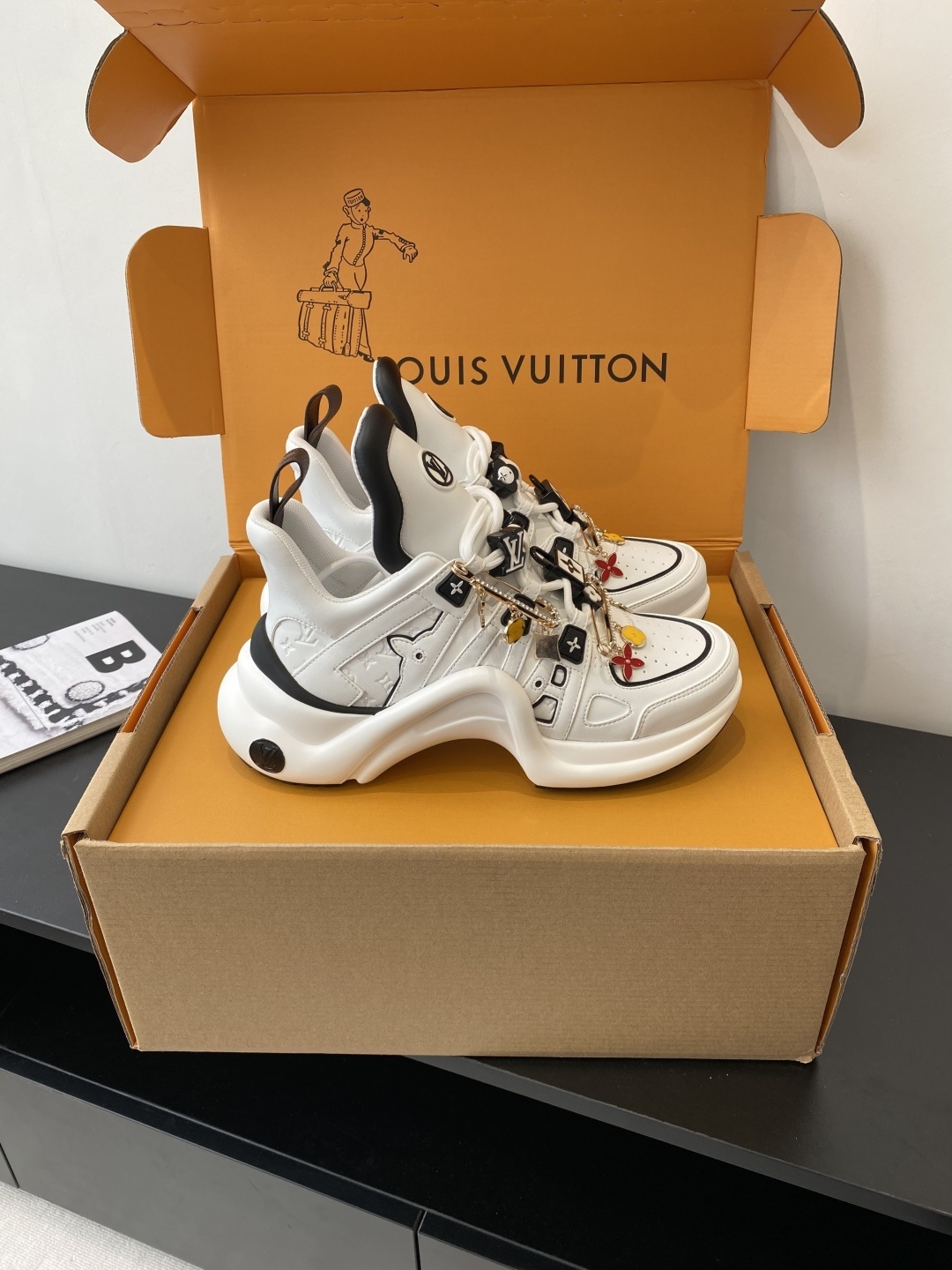 LV Archlight Sneakers with Monogram Charms & Safety Pins