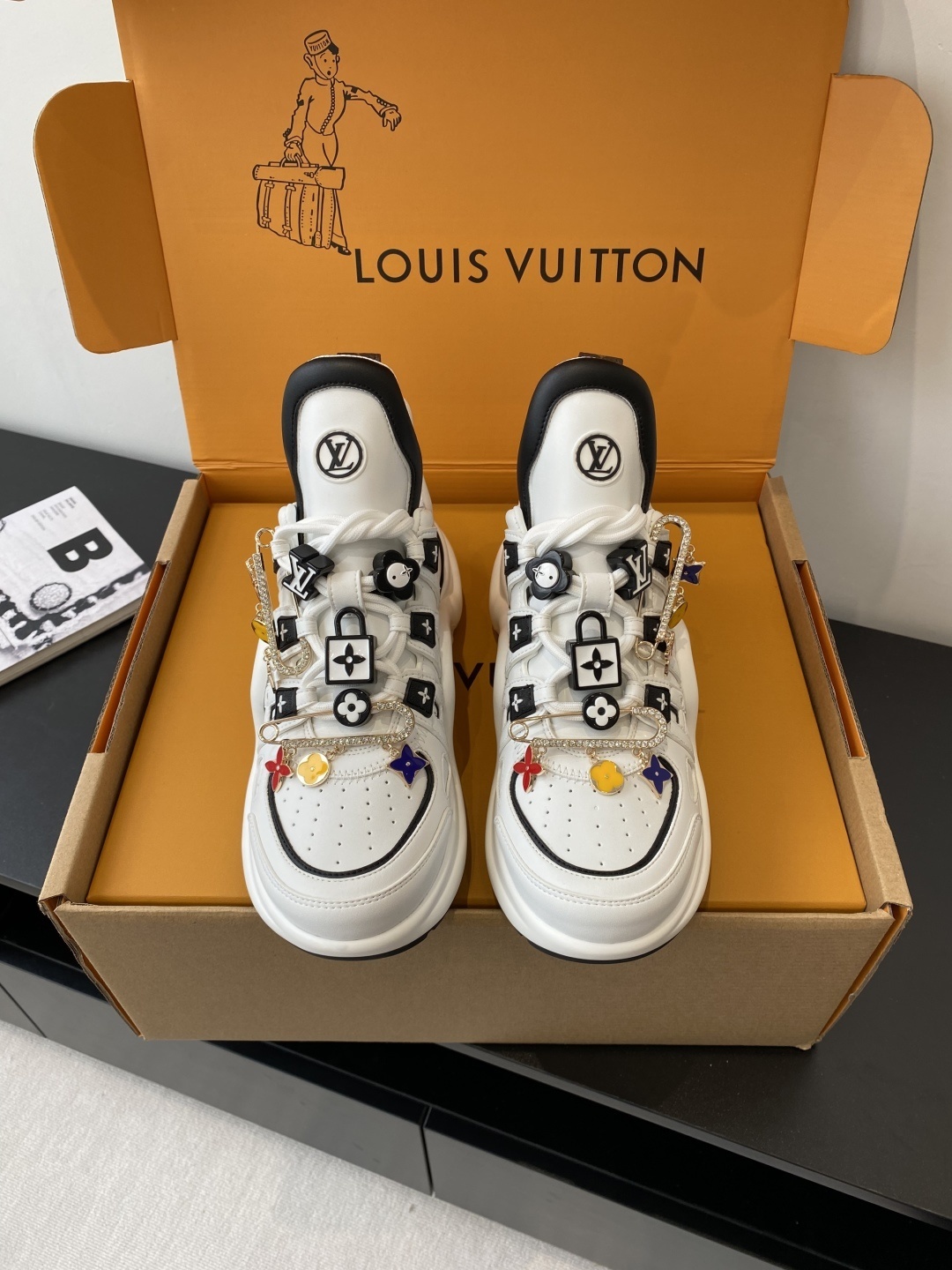 LV Archlight Sneakers with Monogram Charms & Safety Pins