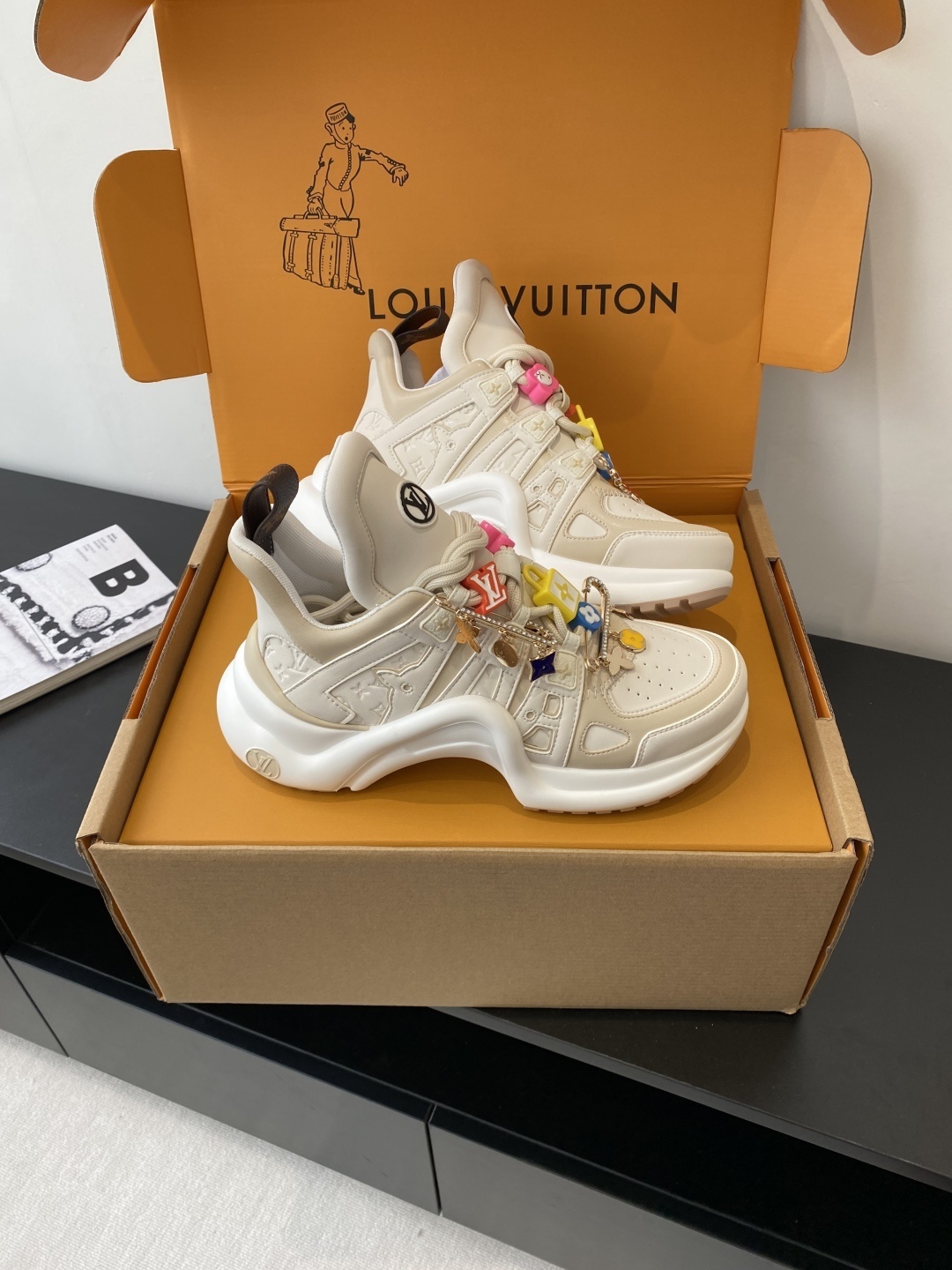 Louis Vuitton LV Archlight Sneakers with Colorful Charms & Jewelry