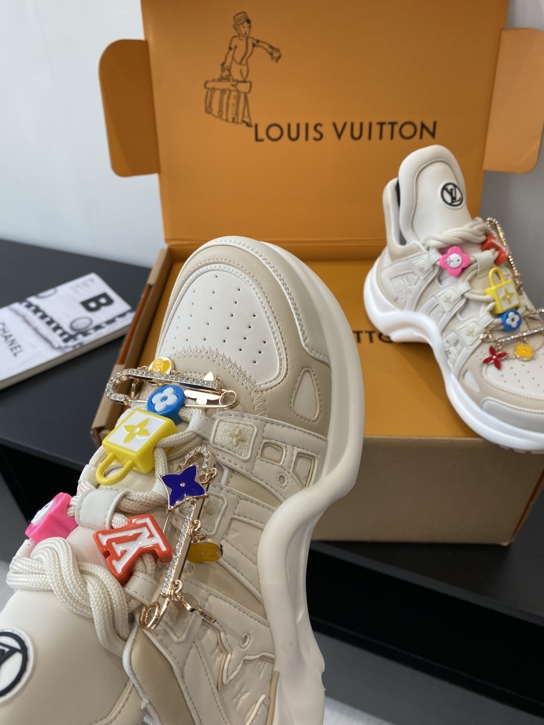 Louis Vuitton LV Archlight Sneakers with Colorful Charms & Jewelry