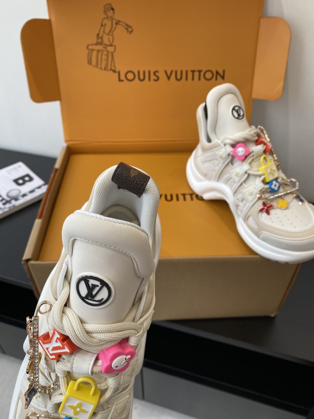 Louis Vuitton LV Archlight Sneakers with Colorful Charms & Jewelry