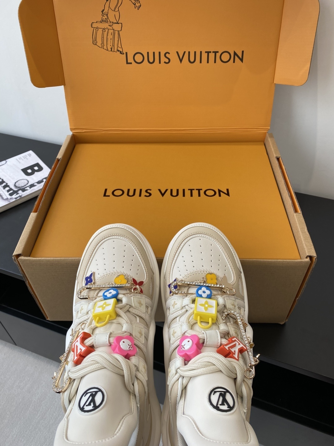 Louis Vuitton LV Archlight Sneakers with Colorful Charms & Jewelry