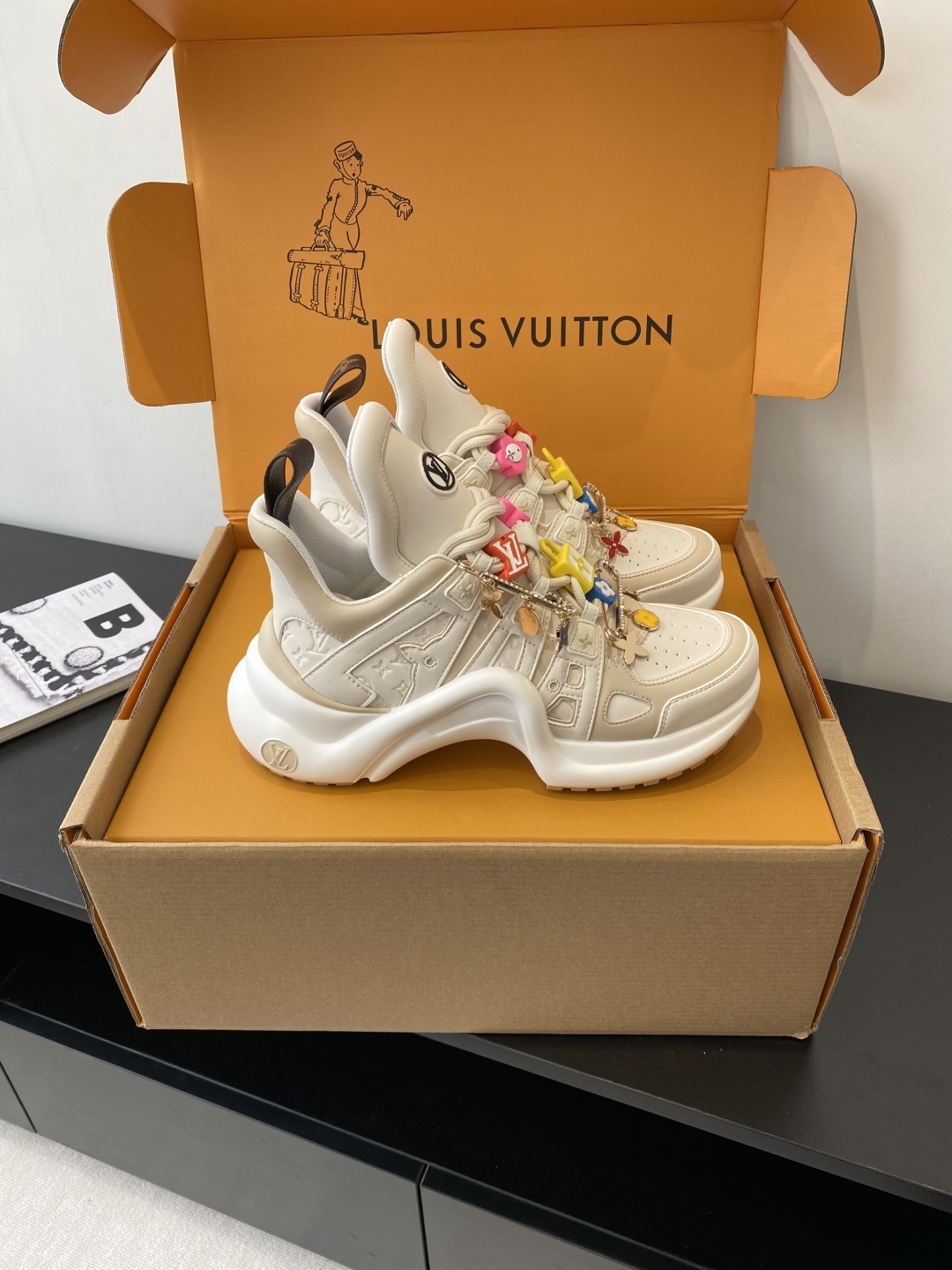 Louis Vuitton LV Archlight Sneakers with Colorful Charms & Jewelry
