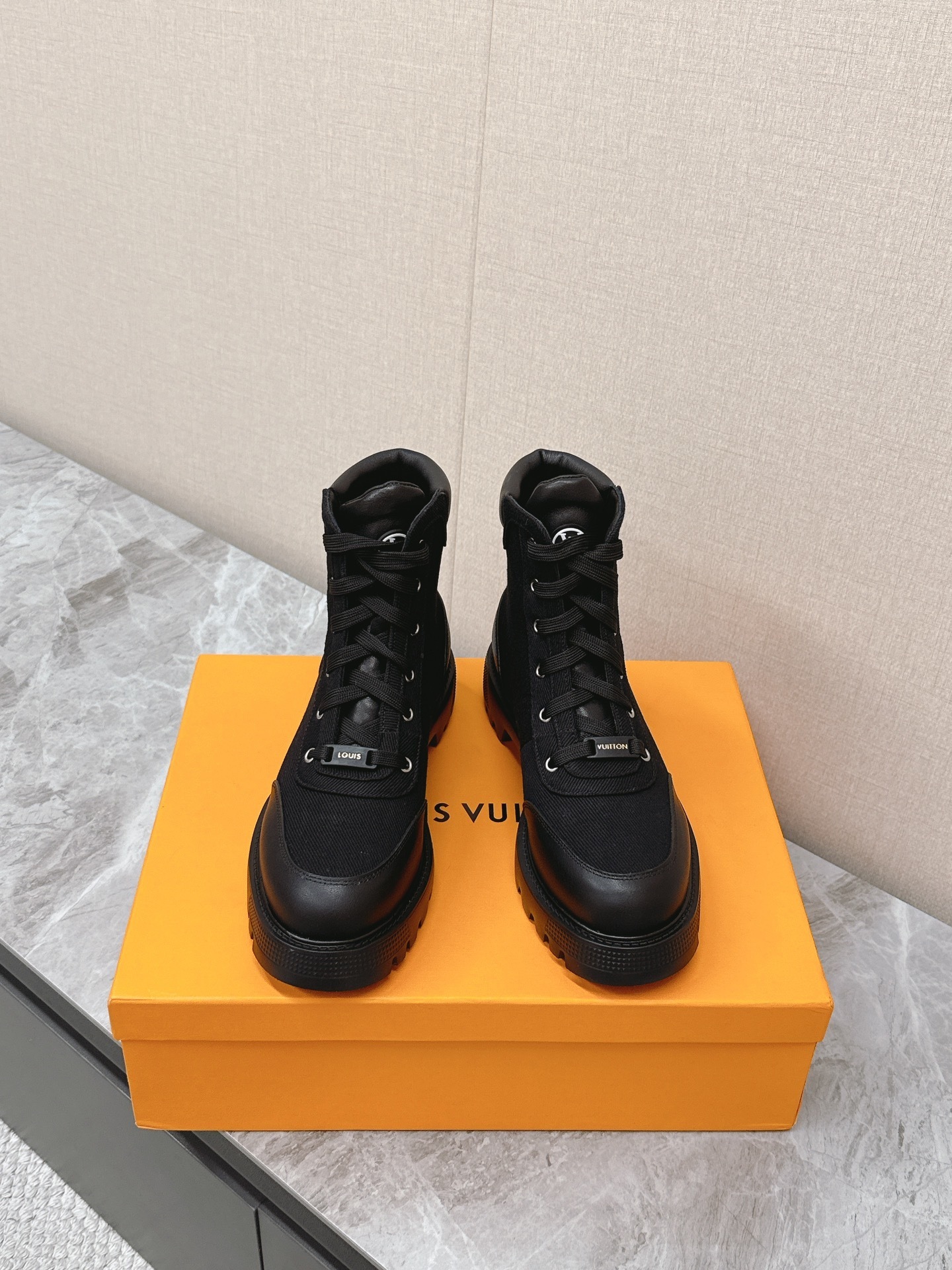 Louis Vuitton Black Territory Flat Ranger Boots - Luxury Combat Style