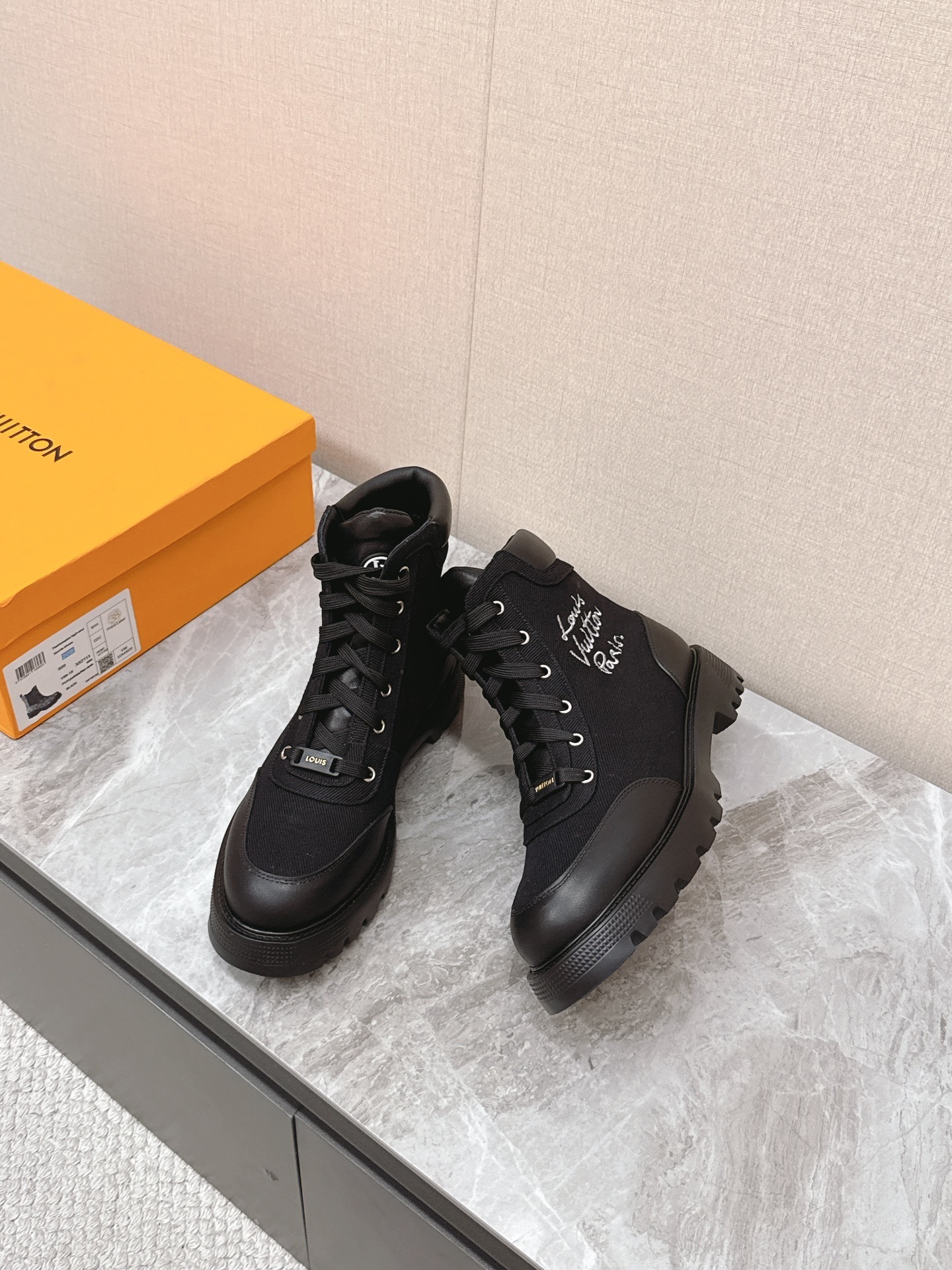 Louis Vuitton Black Territory Flat Ranger Boots - Luxury Combat Style