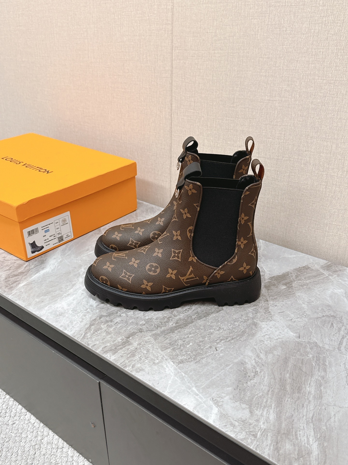 Louis Vuitton Monogram Chelsea Boots - Lug Sole Ankle Boots