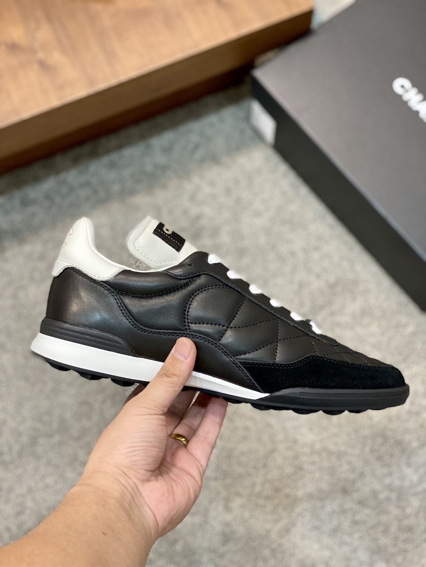 Chanel Black Quilted Leather Sneakers - Luxury Sporty Design