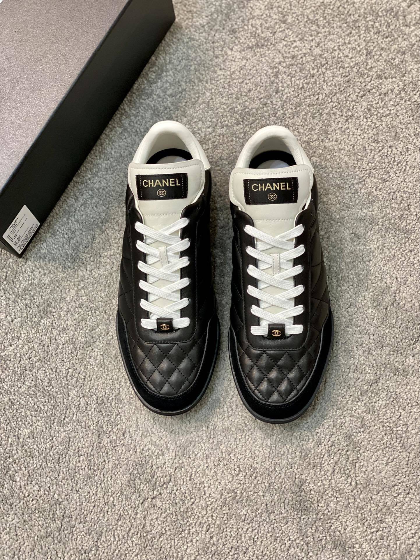 Chanel Black Quilted Leather Sneakers – Luxury Sporty Design