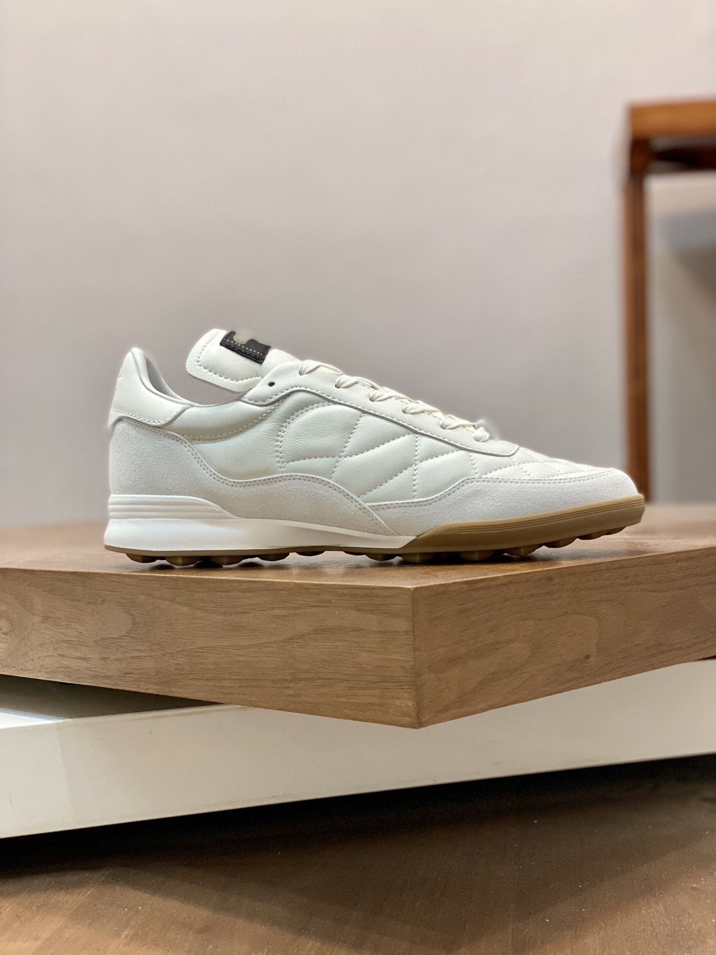 Chanel White Quilted Leather Sneakers with Gum Sole