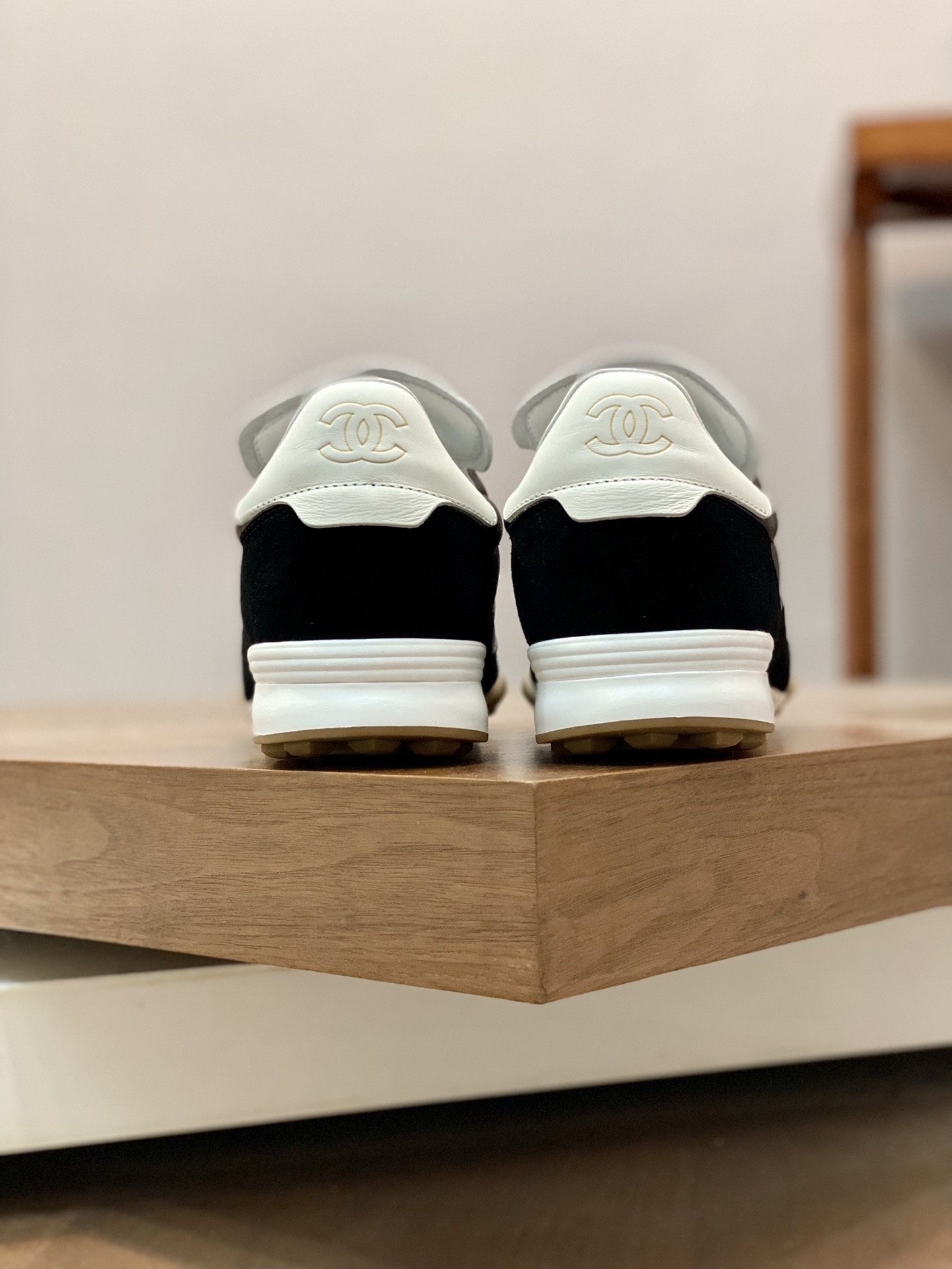 Chanel Quilted Leather Sneakers - Black & White Luxury Low-Tops